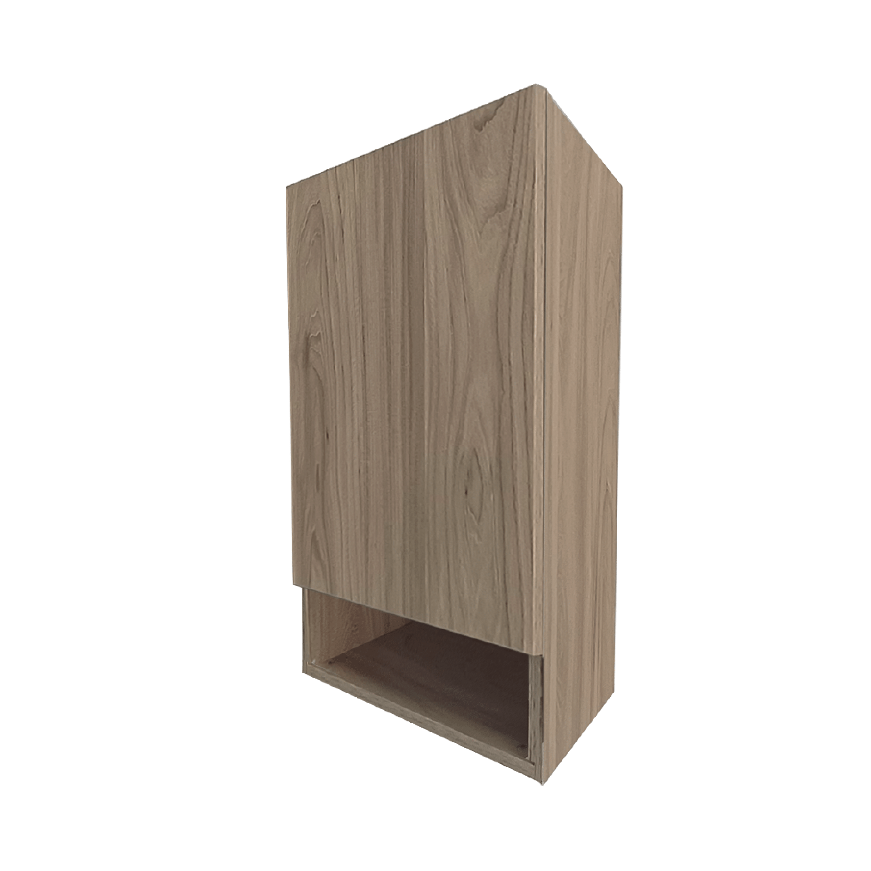 Pensile Portaoggetti 40 Cm Cm Un'Anta Con Vano a Giorno "Ade" Larice Naturale