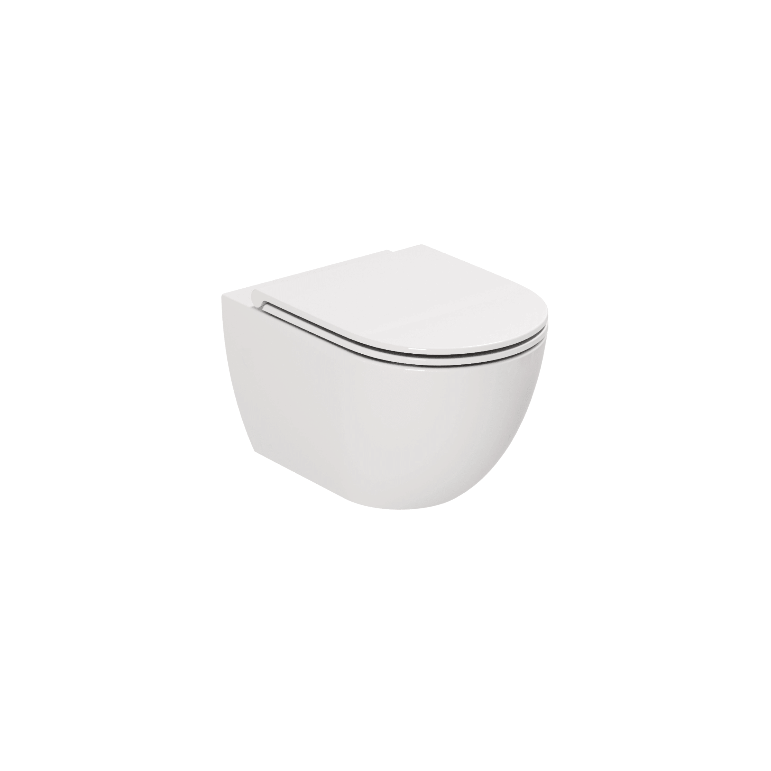 Coppia Di Sanitari Sospesi Senza Brida Azzurra Ceramica "Comoda" Bianco Lucido