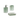 Set 3 Accessori D'Appoggio Gedy "Rainbow" Verde Menta