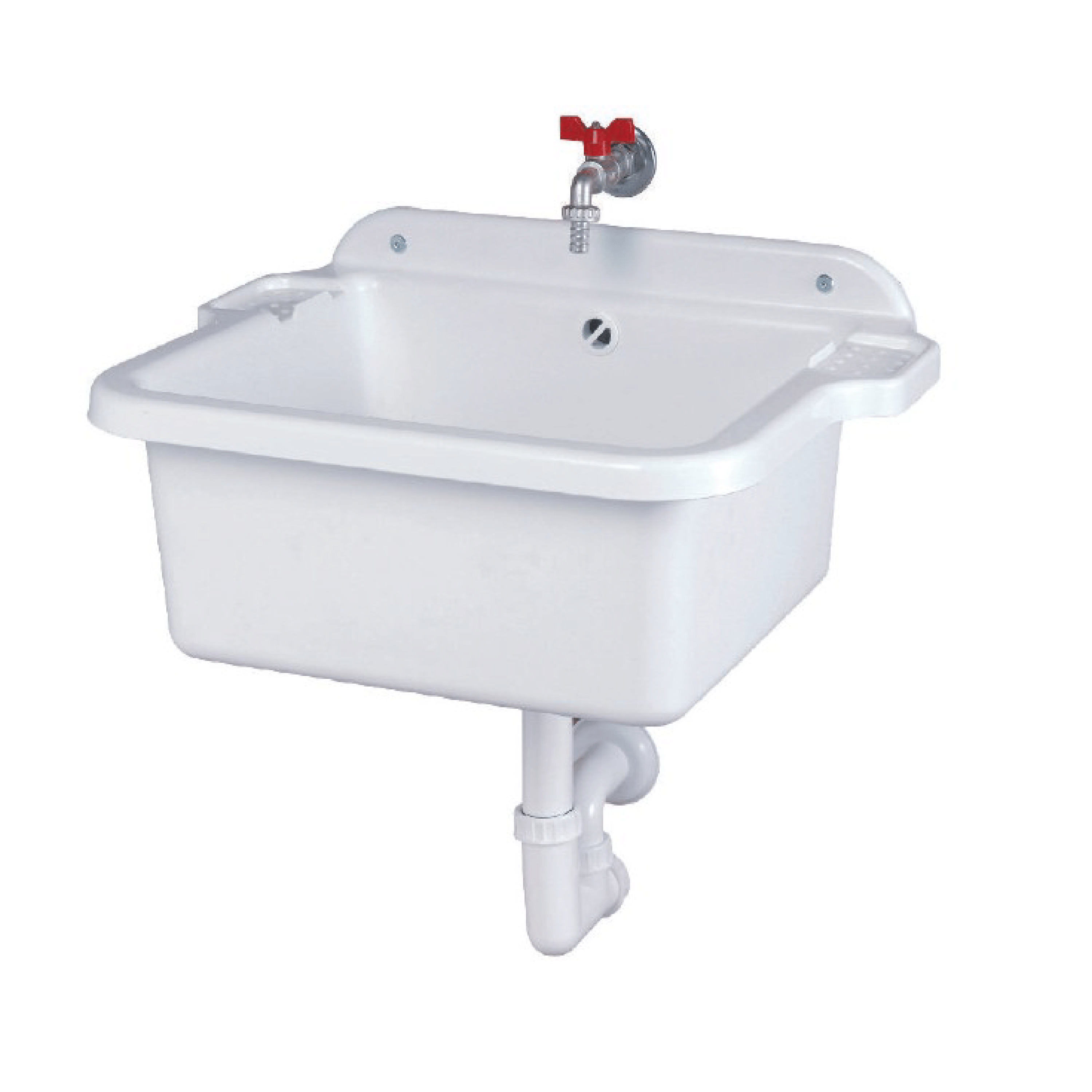 Pilozzo Lavatoio Sospeso Esterno 58x45 Cm Bianco