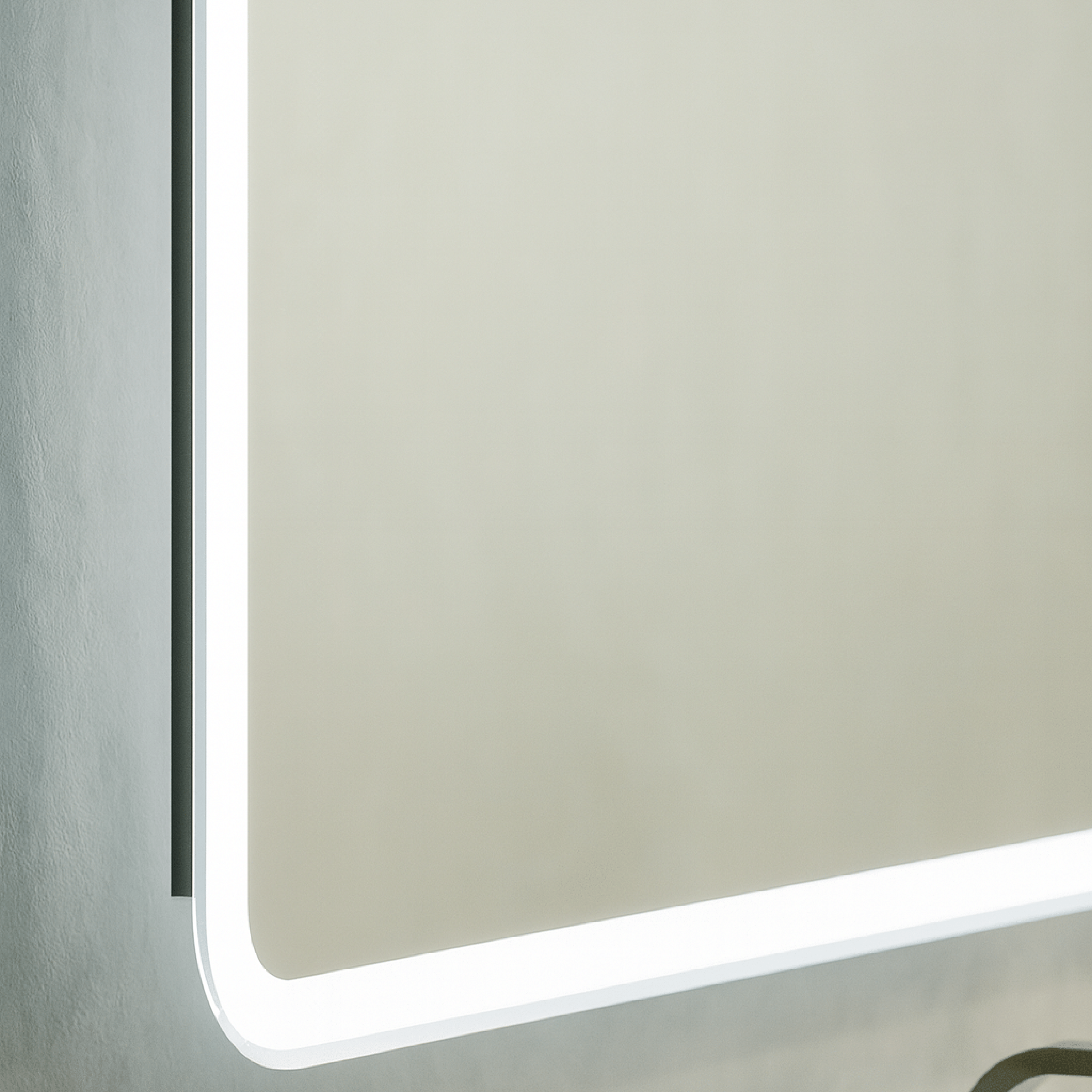 Specchio Rettangolare Illuminazione Frontale 60x80 Tasto Antifog "Etera"