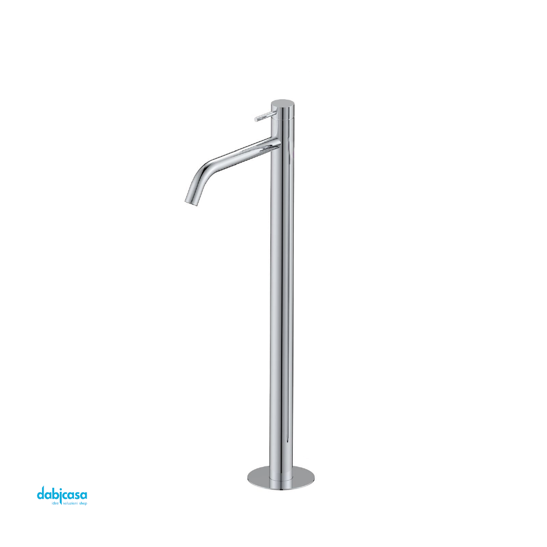 Miscelatore Lavabo Freestanding "Rè" Da 128,8 Cm Finitura Cromo Lucido