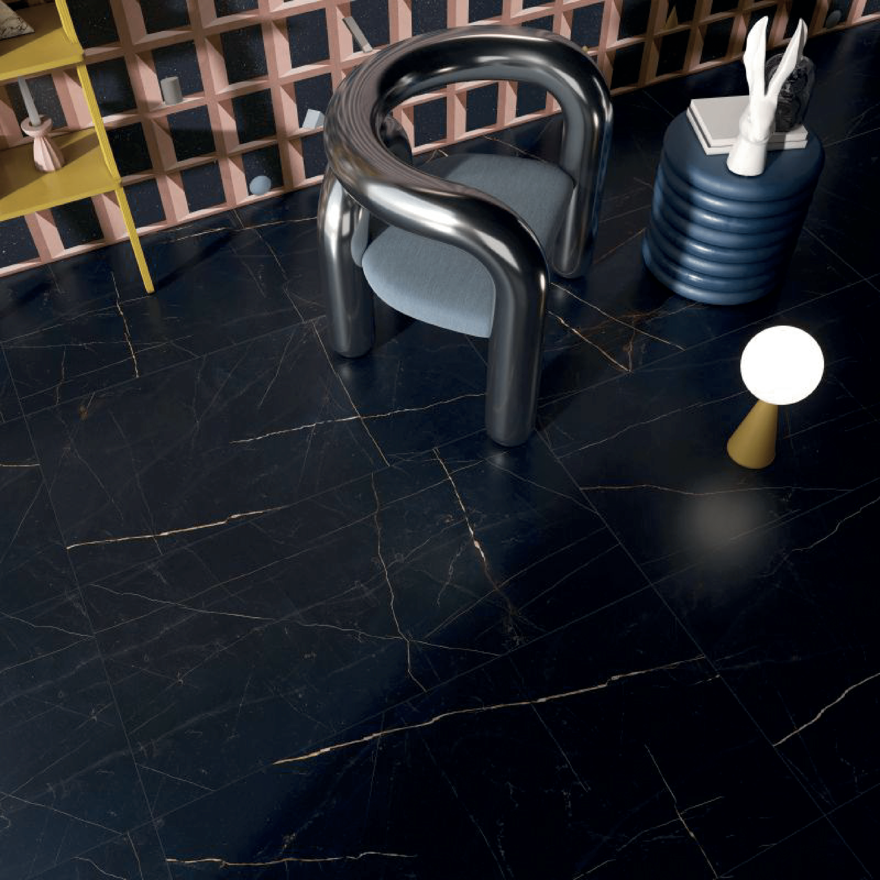 Abk Group Industrie Ceramiche Rettificato 60x120 Cm "Sensi 900" Precious Black Lux