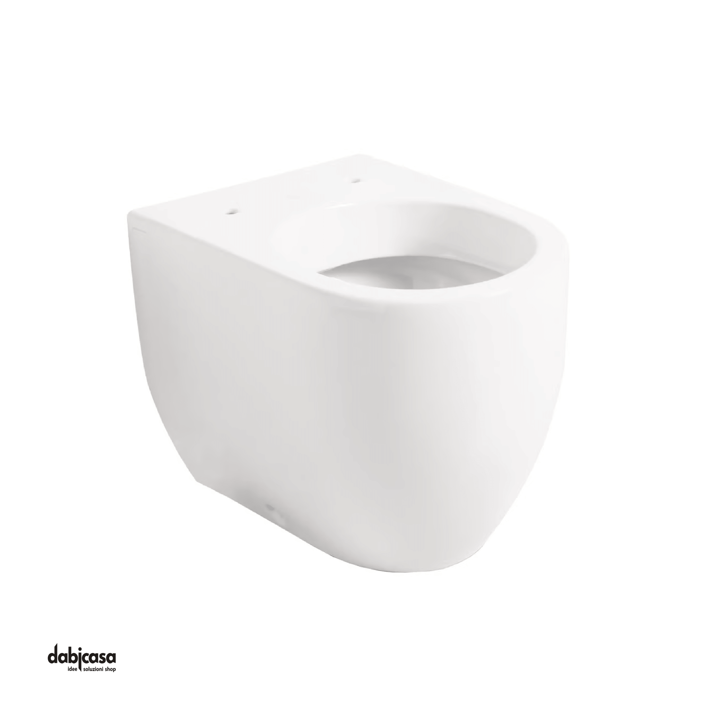 Kerasan "Flo 52" Wc Da Terra FiloMuro  Bianco Lucido Senza Brida