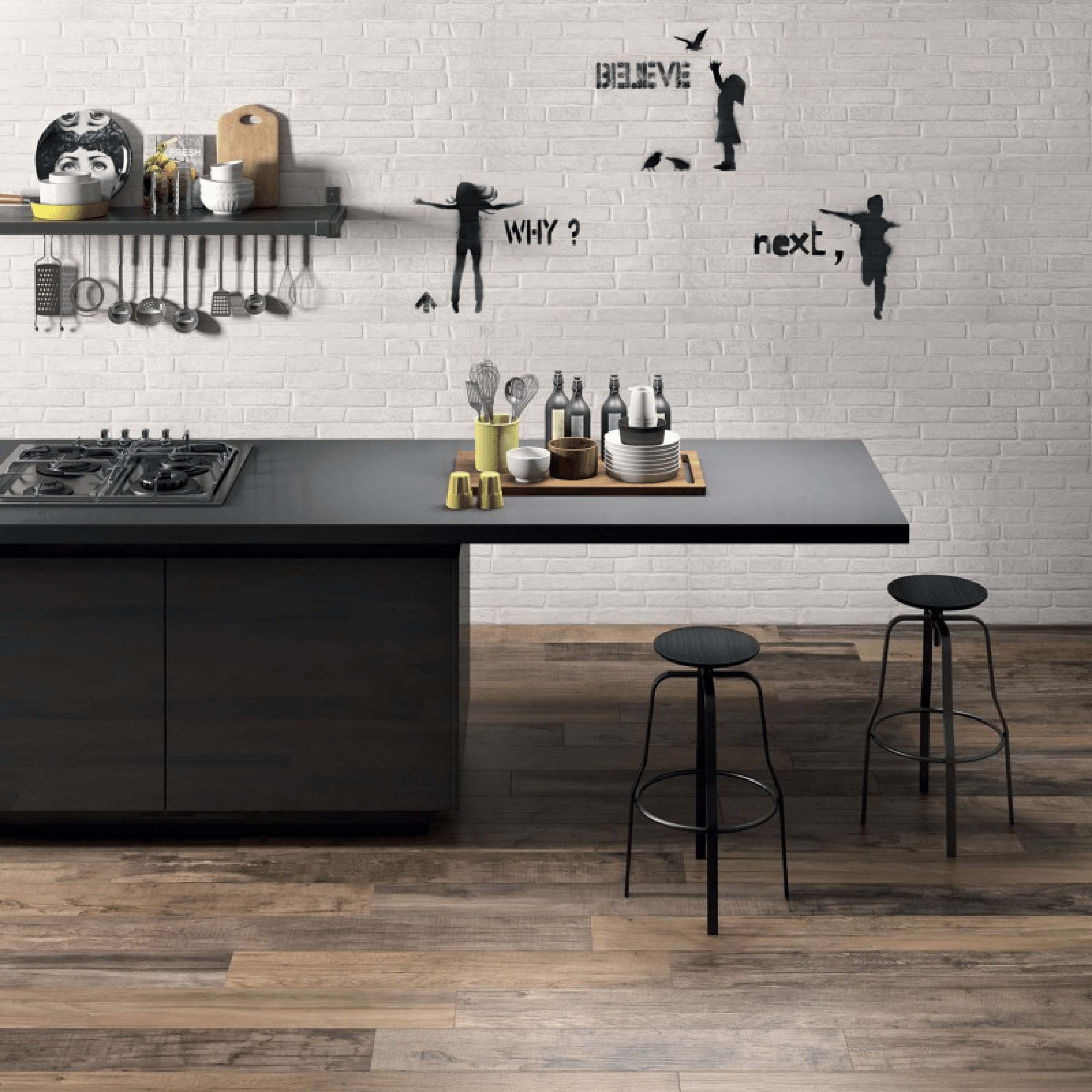 Abk Group Industrie Ceramiche Rettificato 20x120 Cm "Dolphin" Clay