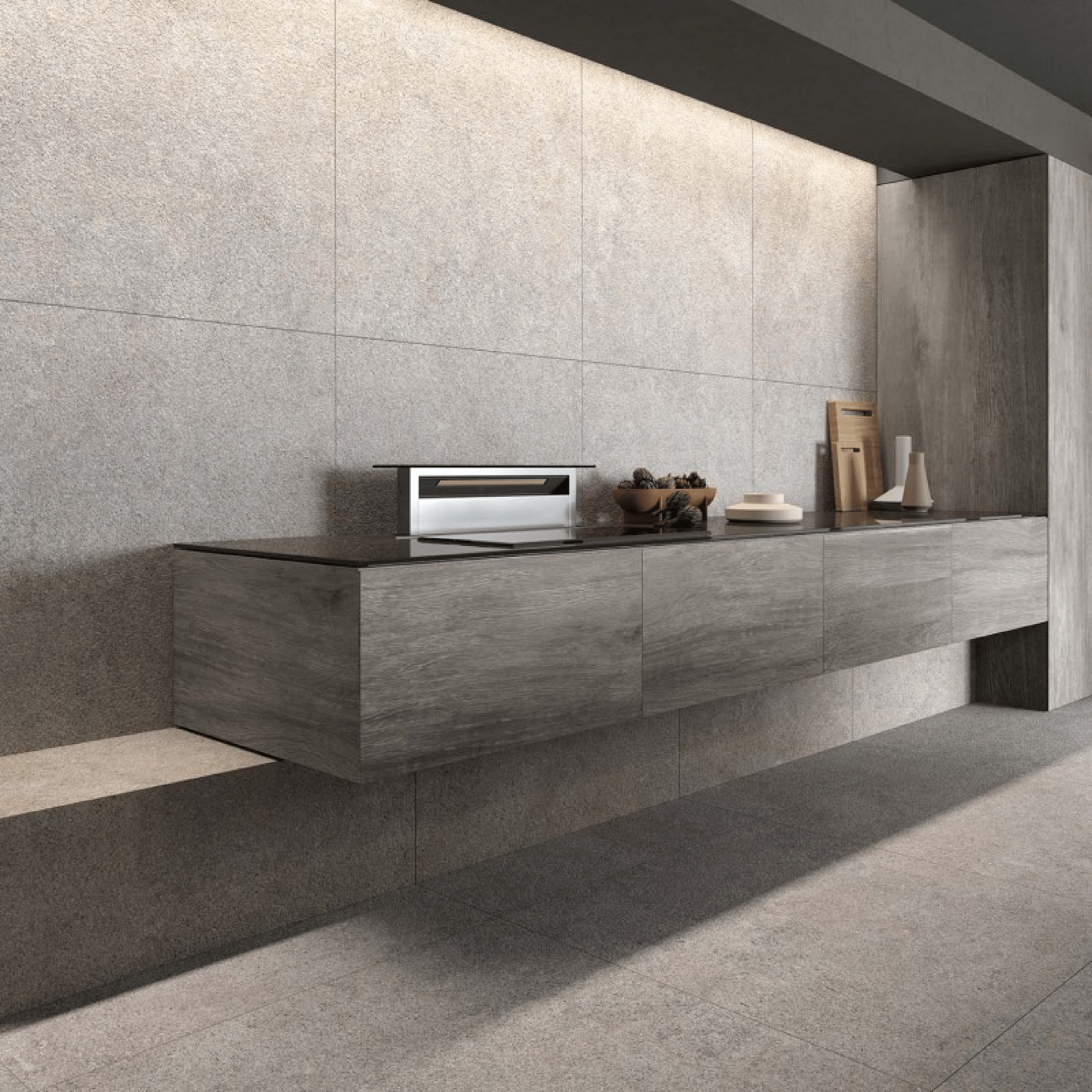 Abk Group Industrie Ceramiche Rettificato 60x120 Cm "Native" Ash