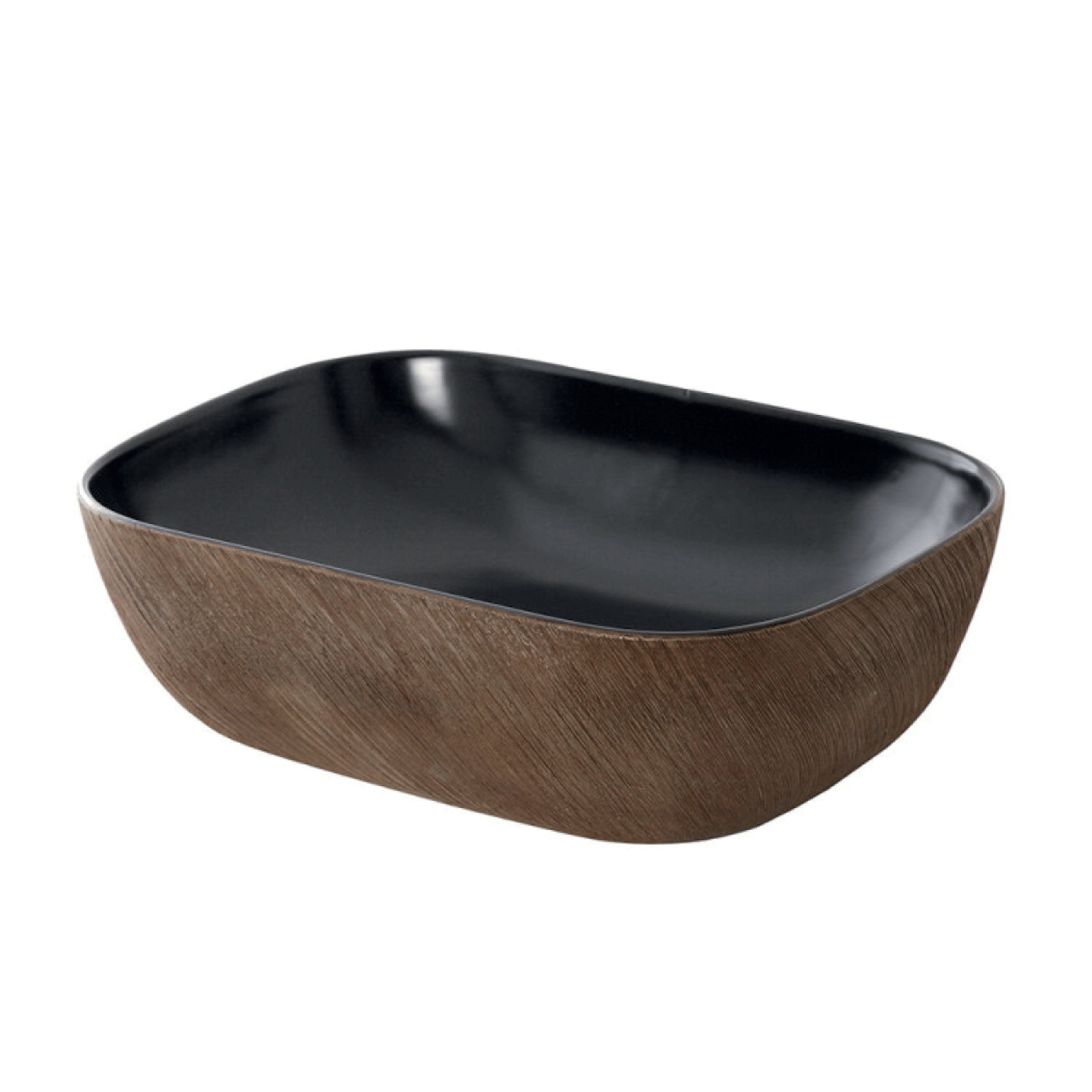 Lavabo D'Appoggio 45x32,5 Cm Nero Opaco