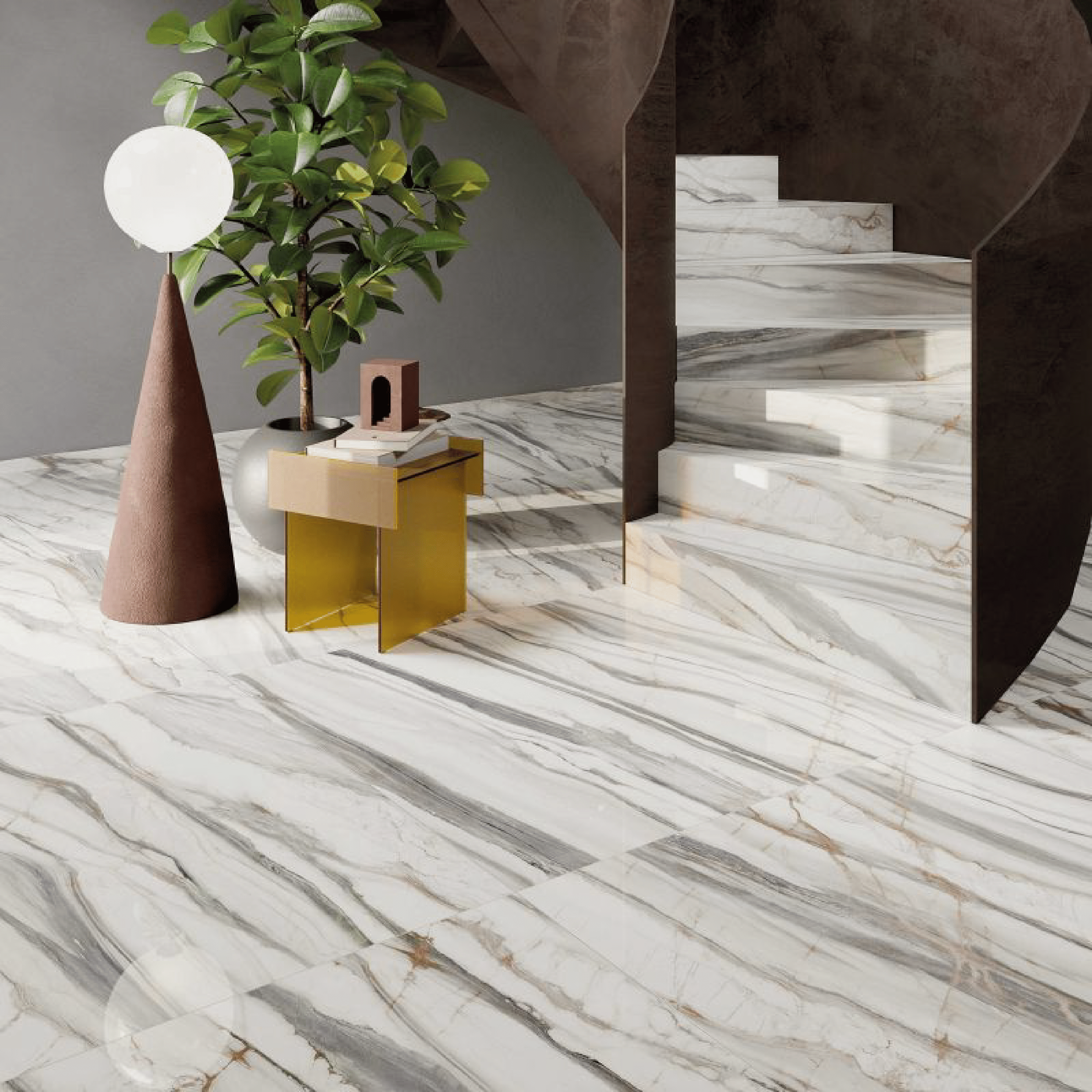 Abk Group Industrie Ceramiche Rettificato 60x120 Cm "Sensi 900" Oyster White Lux
