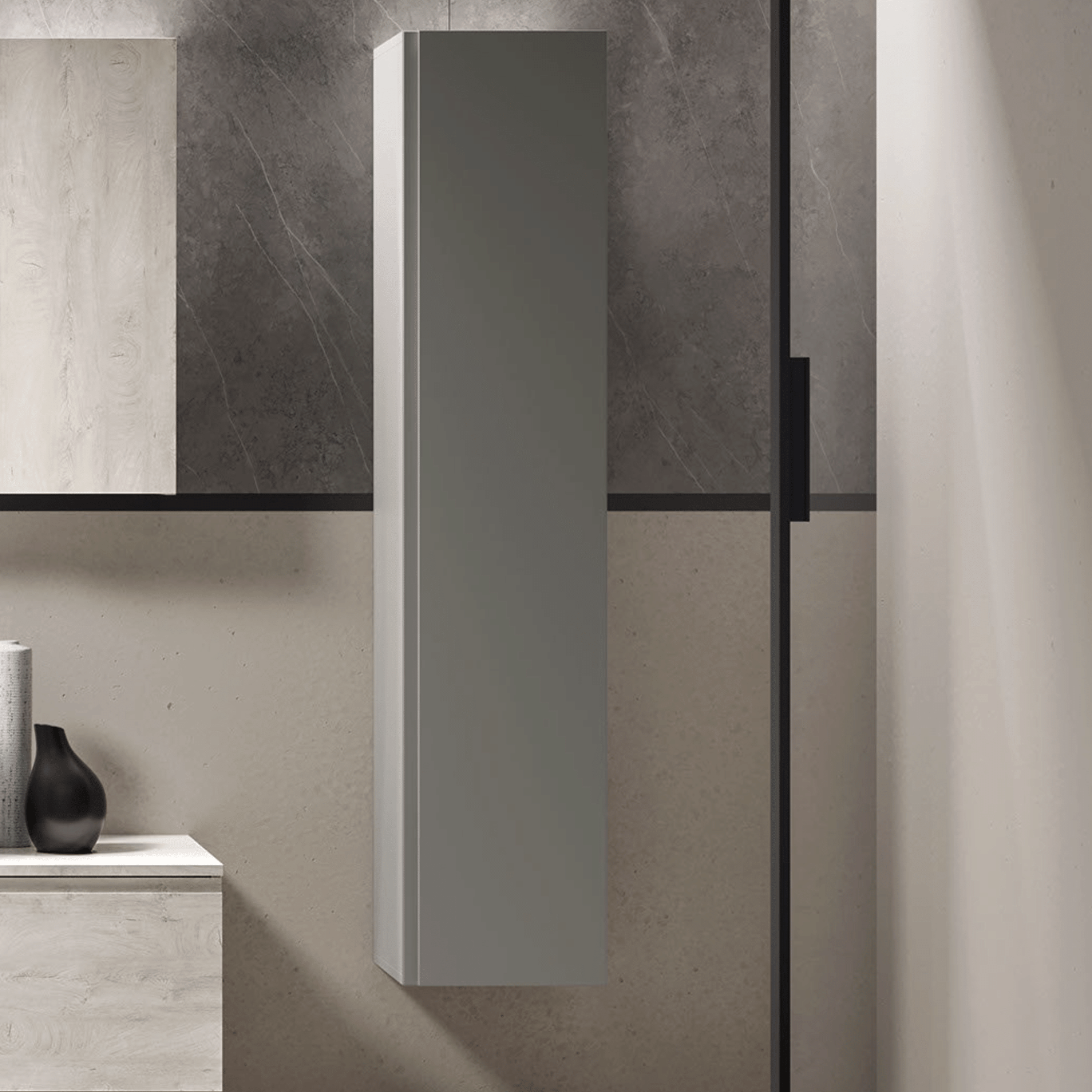 Pensile Portaoggetti 160 Cm Un'Anta ItalBagno "Kompos 119"
