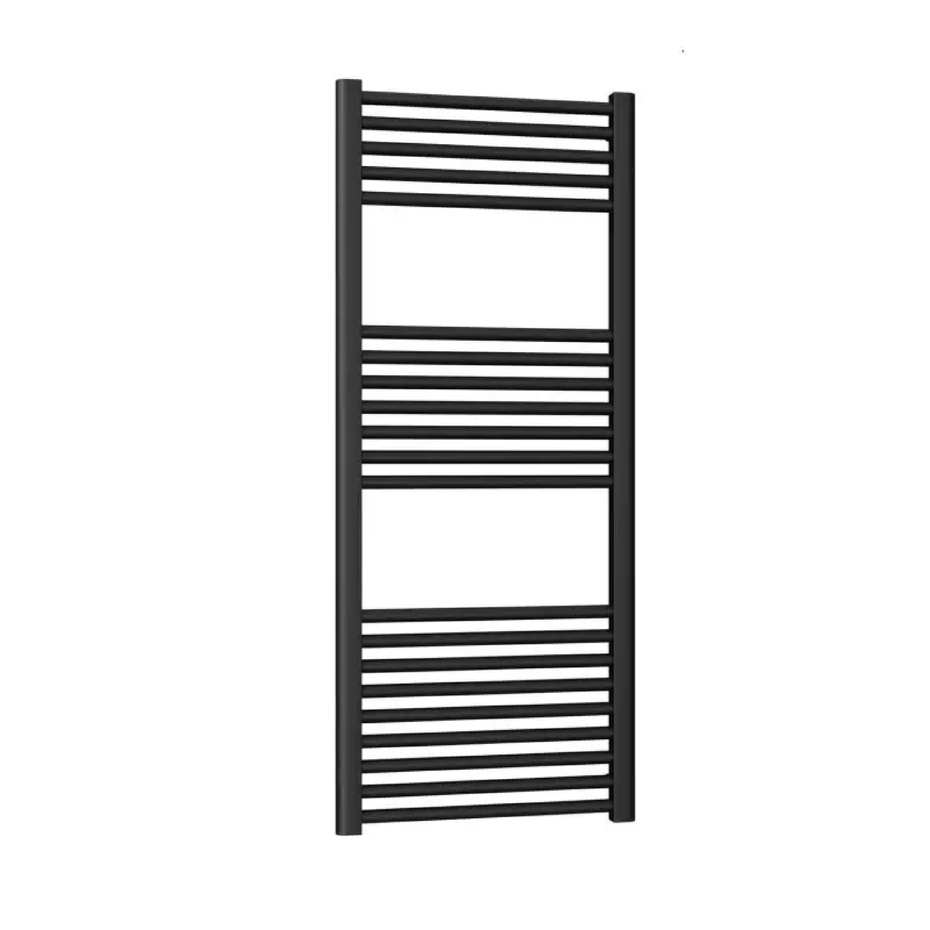 Termoarredo Scaldasalviette Dritto 120x50 Interasse 45 cm Ercos "Opera" Nero Opaco
