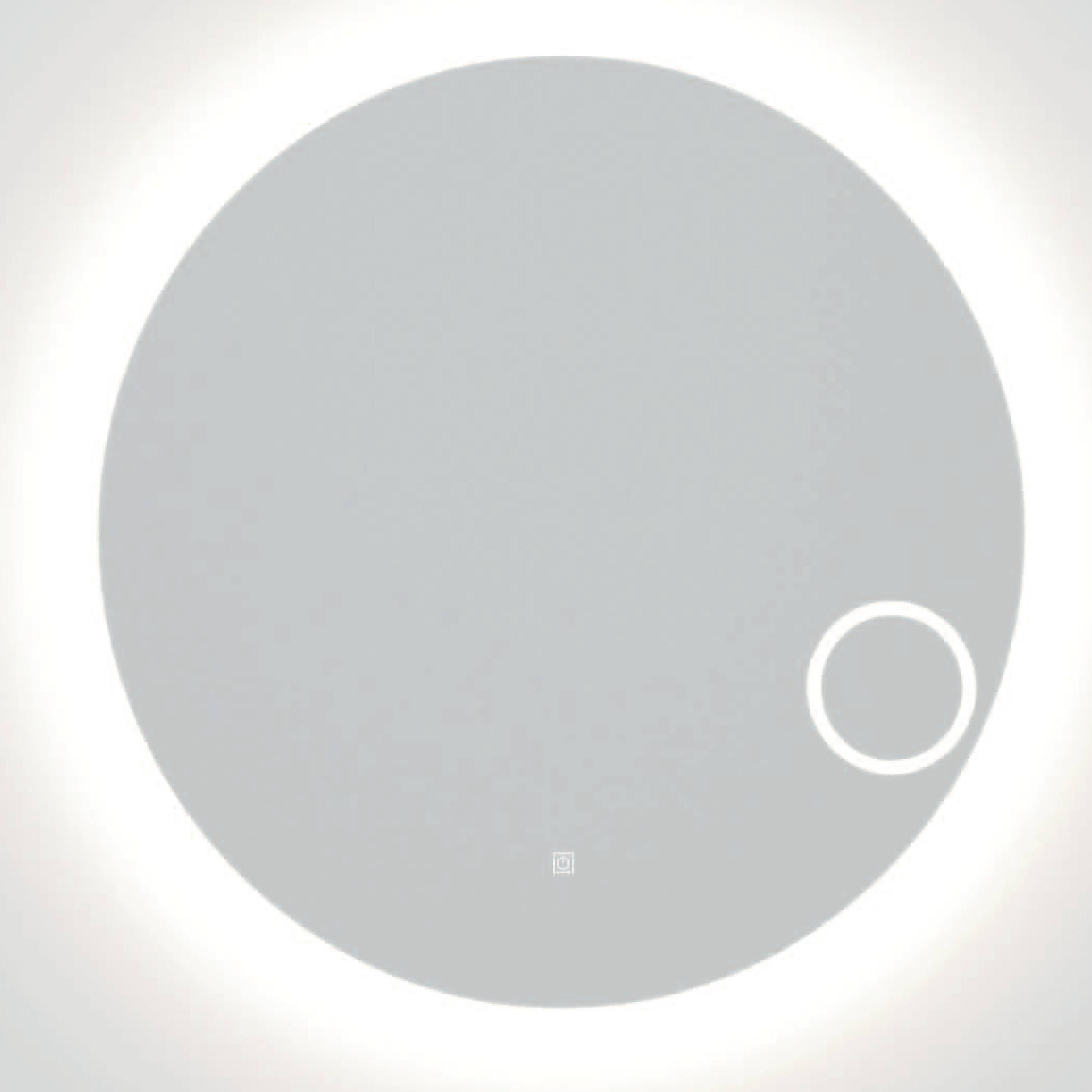 Specchio Tondo Diametro 80 Retroilluminato Con Touch Accensione e Tasto Antifog "Physis"