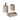 Set 3 Accessori D'Appoggio Gedy "Aries" Beige