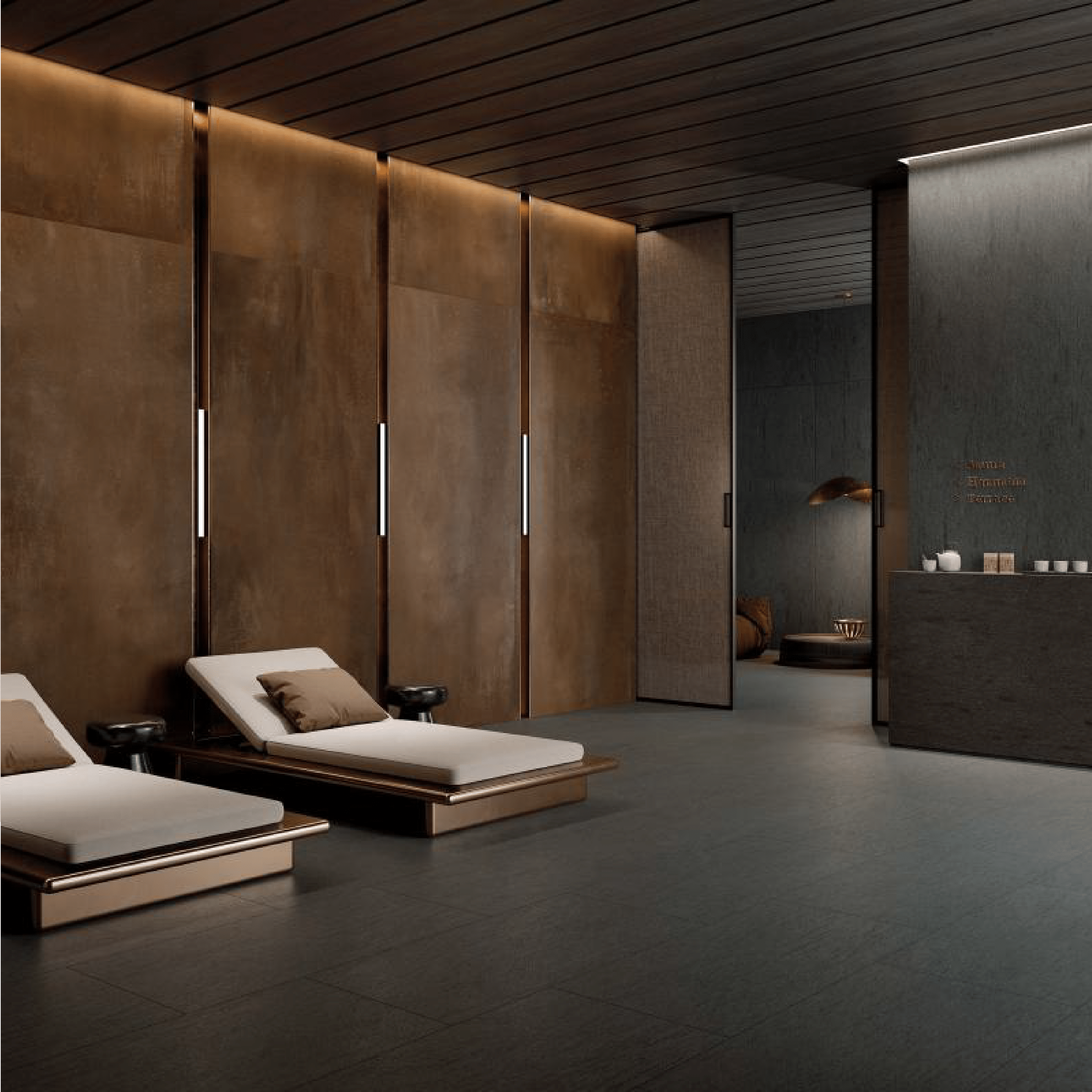 Abk Group Industrie Ceramiche Rettificato 60x120 Cm "Poetry Stone Reloaded" Basaltina Dark