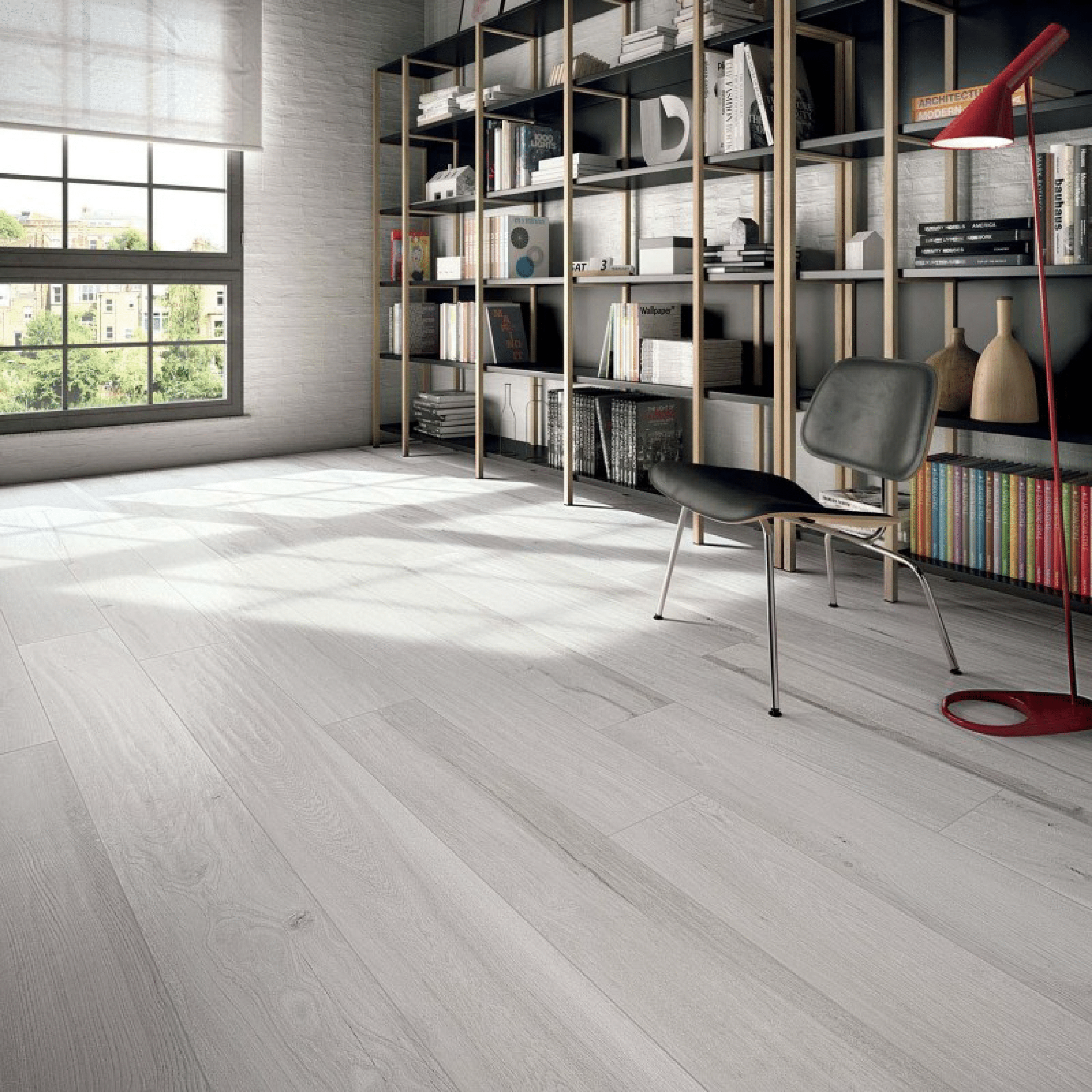 Abk Group Industrie Ceramiche Rettificato 20x120 Cm "Soleras" Bianco