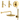 Set Bagno Completo Gattoni Rubinetterie "Soft 2" Oro 24Kt