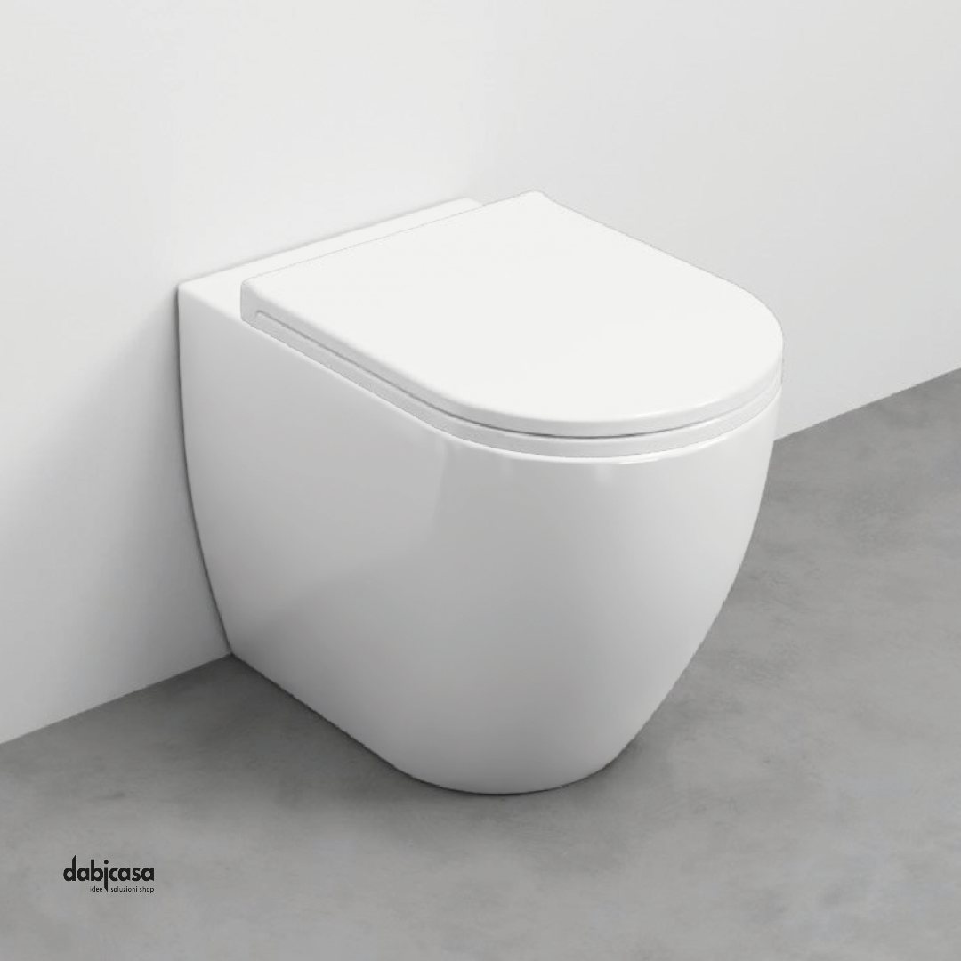 Ceramica Cielo "Smile 53" Wc Terra Filoparete Bianco Lucido