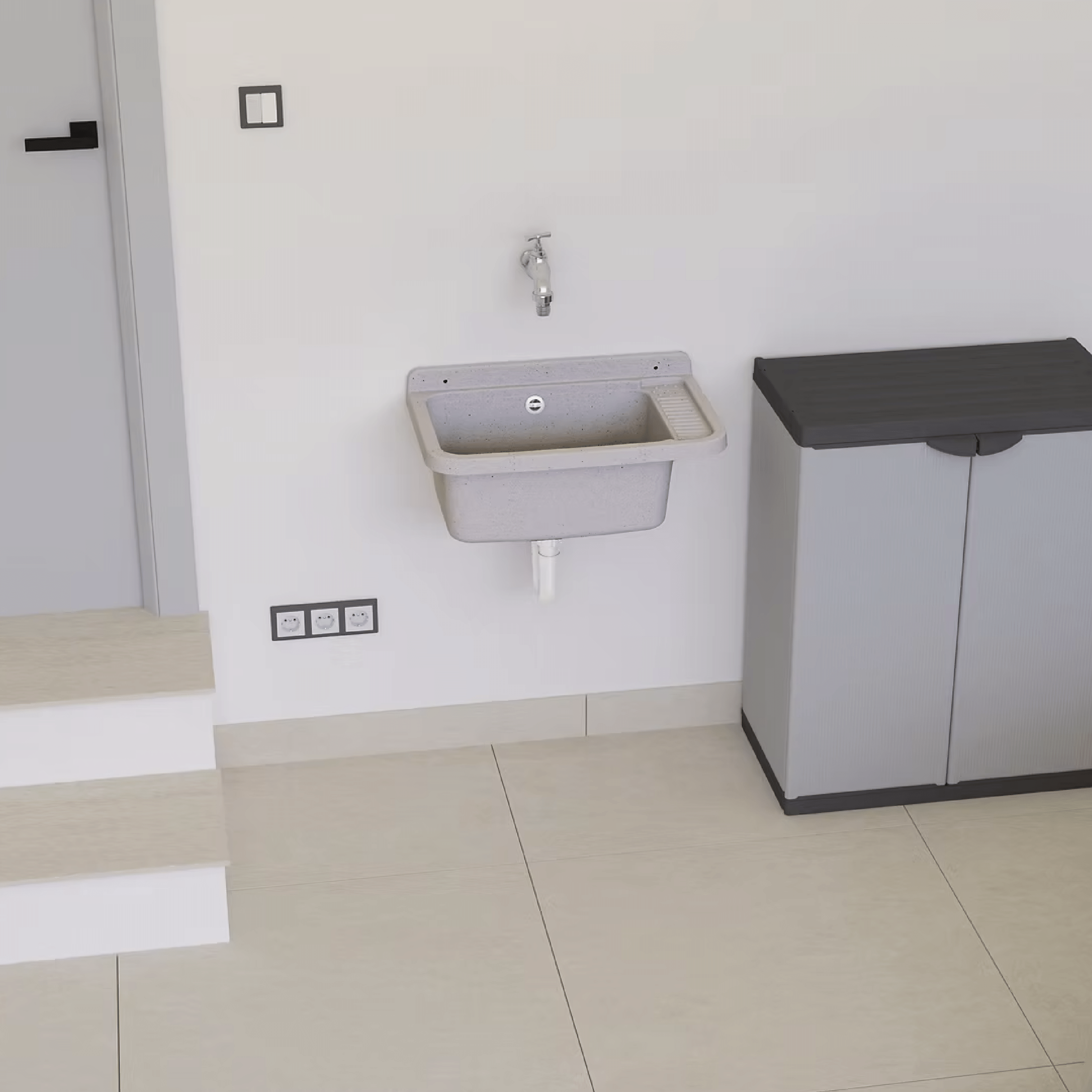 Pilozzo Lavatoio Sospeso Esterno 60x40 Cm Mongardi "Outdoor"