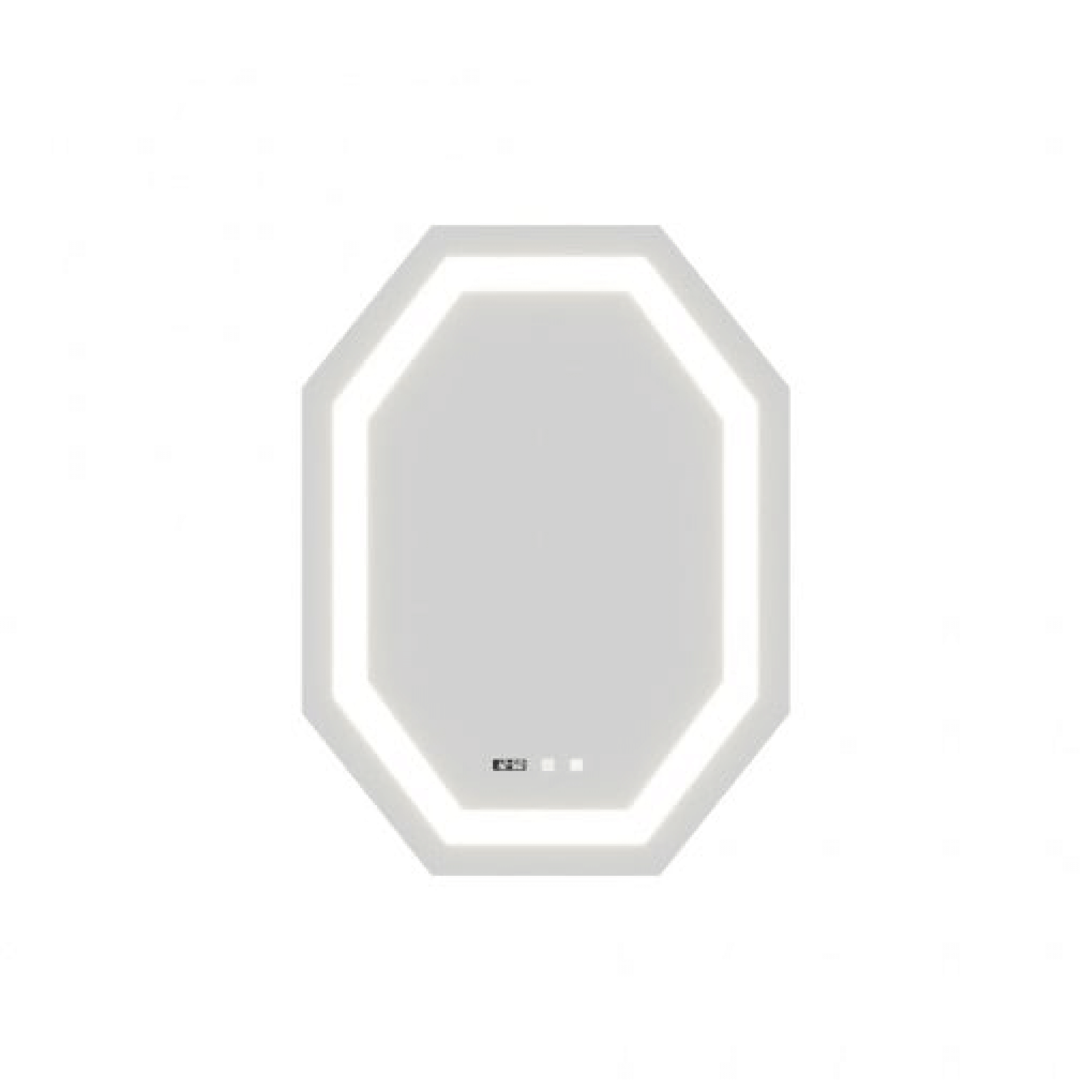 Specchio Ottagonale 75x100 Con Illuminazione Frontale Display Con Orario Savini Due