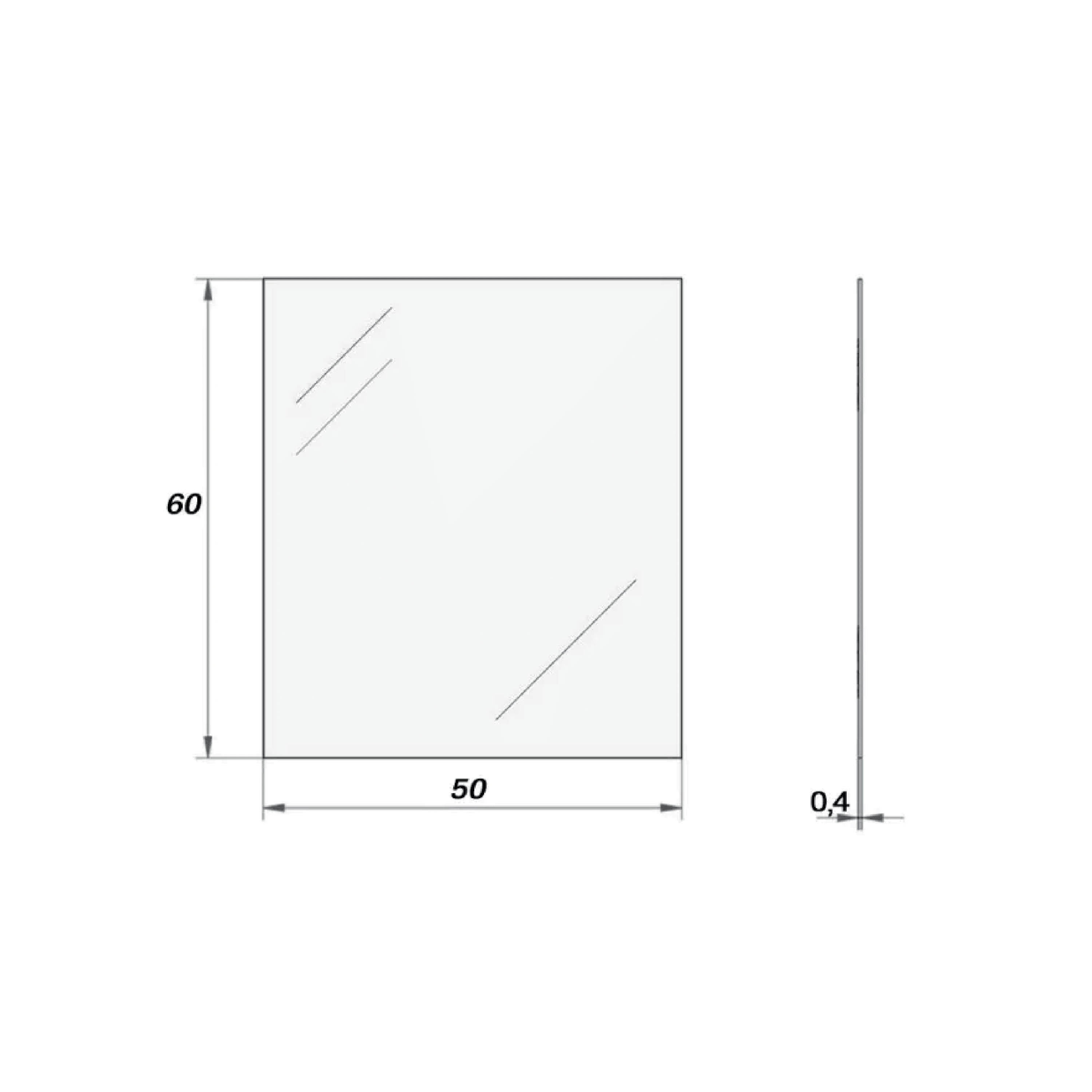 Specchio Rettangolare 50x60 Reversibile Feridras "Basic"