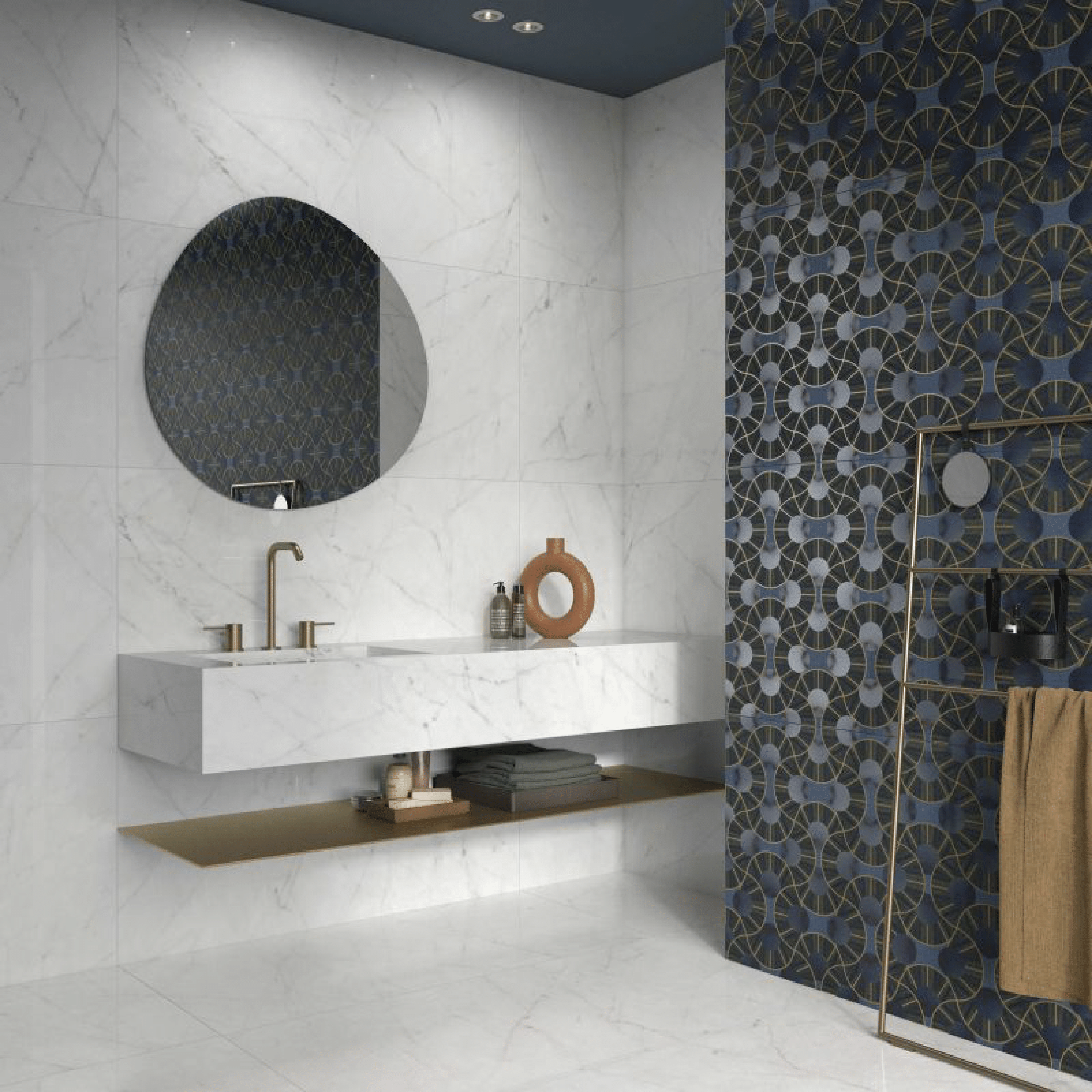 Abk Group Industrie Ceramiche Rettificato 60x120 Cm "Sensi 900" Carrara Naturale