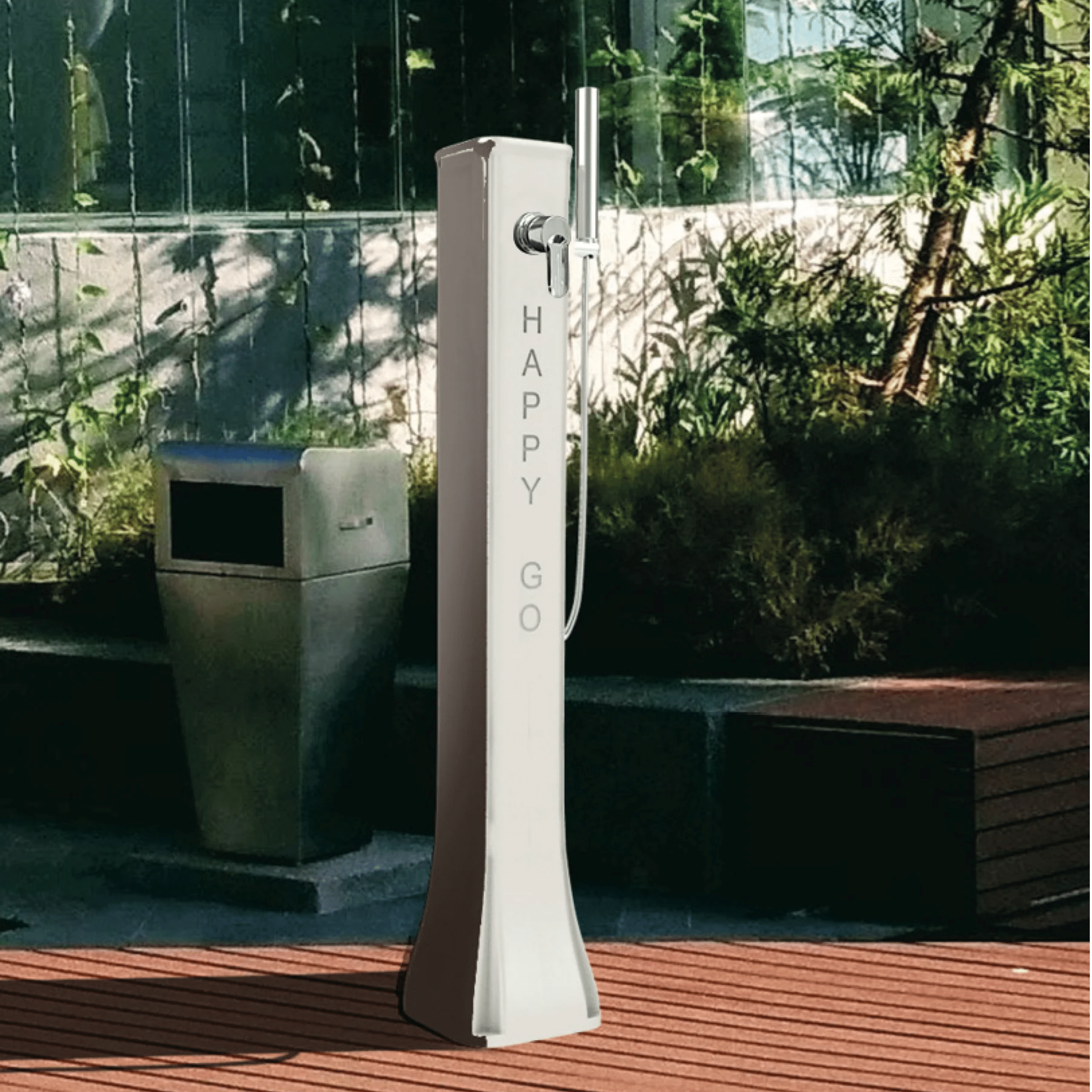 Fontana Solare Per Esterno 19 Lt Con Miscelatore e Doccetta Arkema "Happy Go HG140"