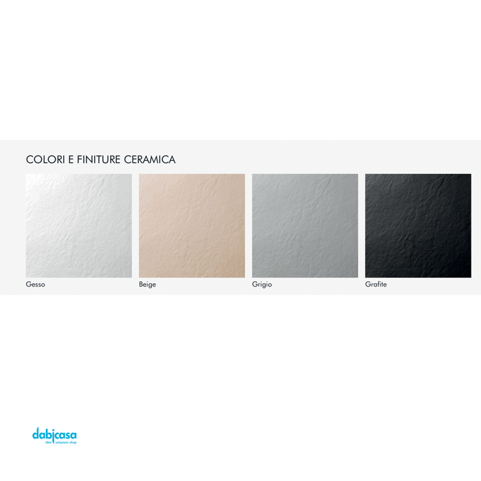 Azzurra "Pietra Ceramica" Piatto Doccia Rettangolare In Ceramica 100x70 H 4