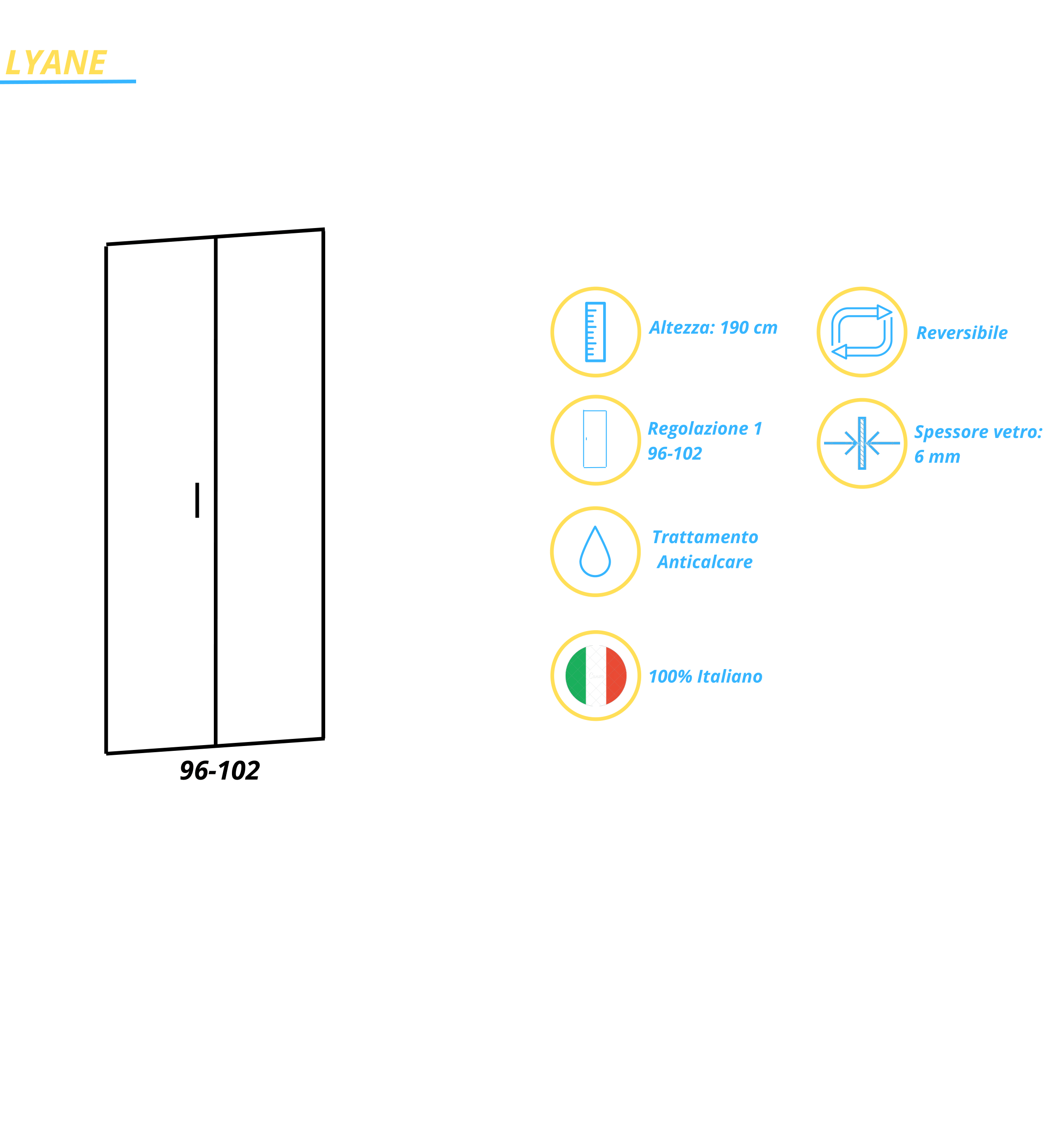Box Doccia a Soffietto 100 Cm Novellini "Elyane" Argento Lucido/Vetro Trasparente