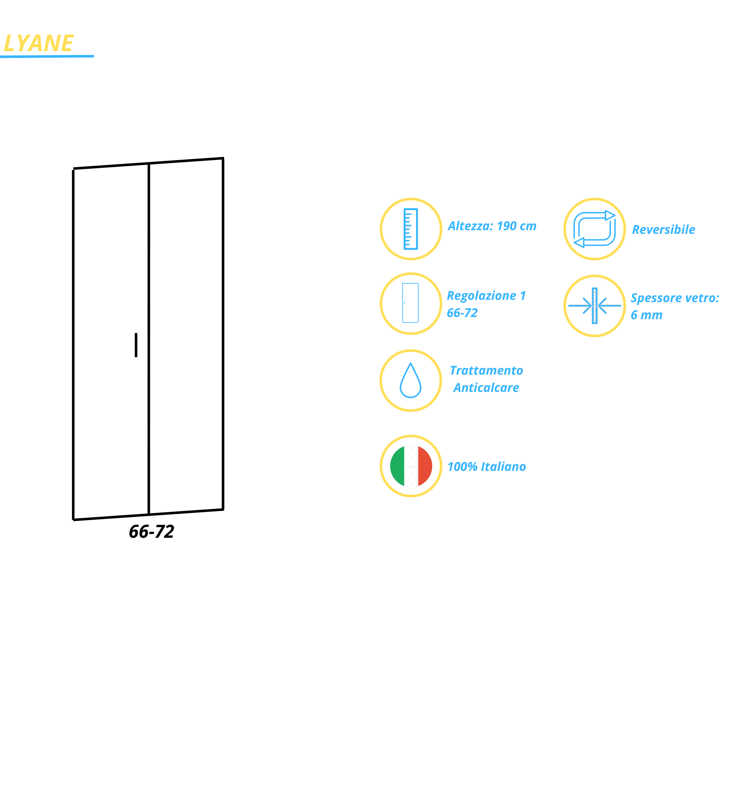 Box Doccia a Soffietto 70 Cm Novellini "Elyane" Argento Lucido/Vetro Trasparente