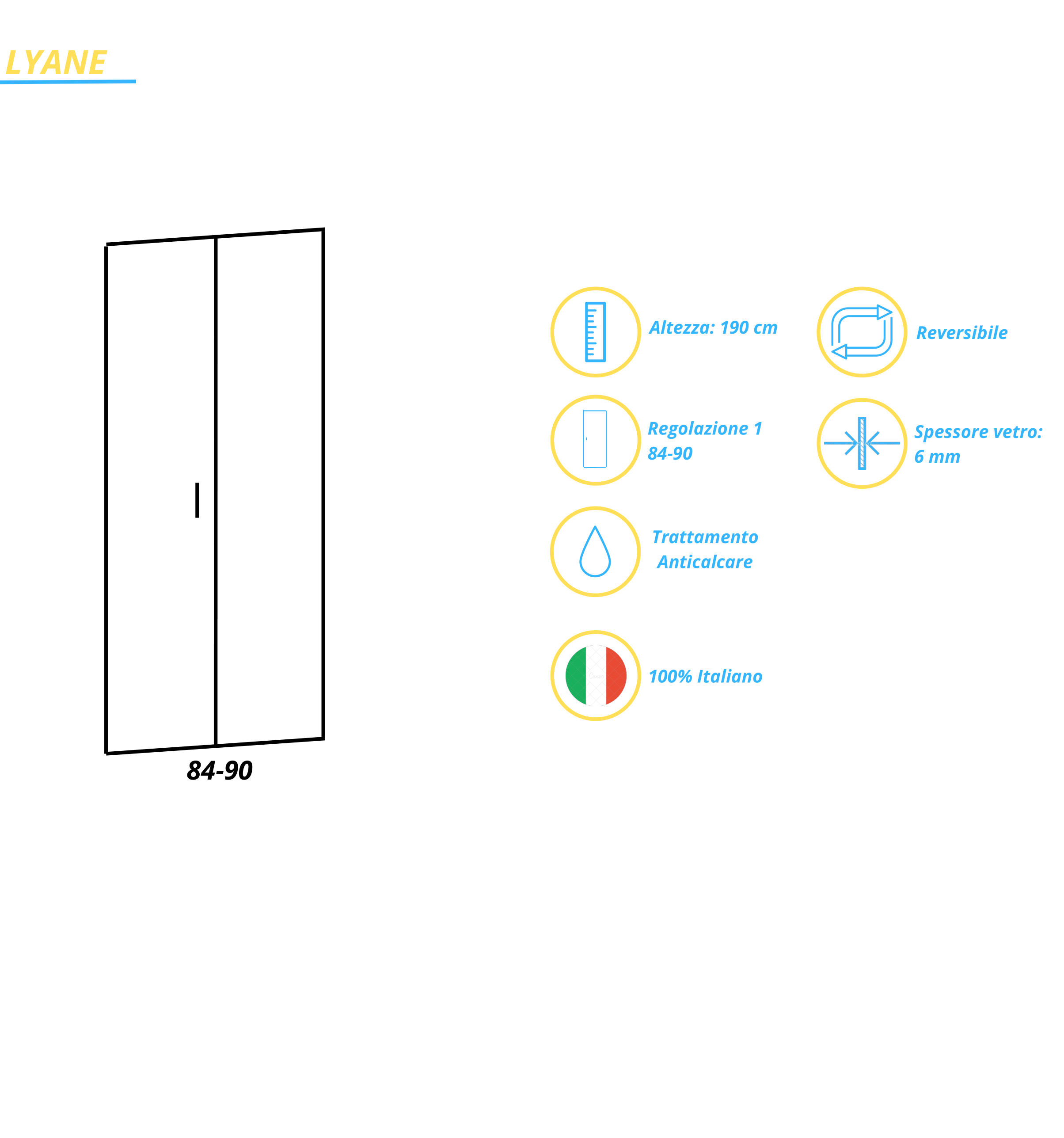 Box Doccia a Soffietto 90 Cm Novellini "Elyane" Argento Lucido/Vetro Trasparente