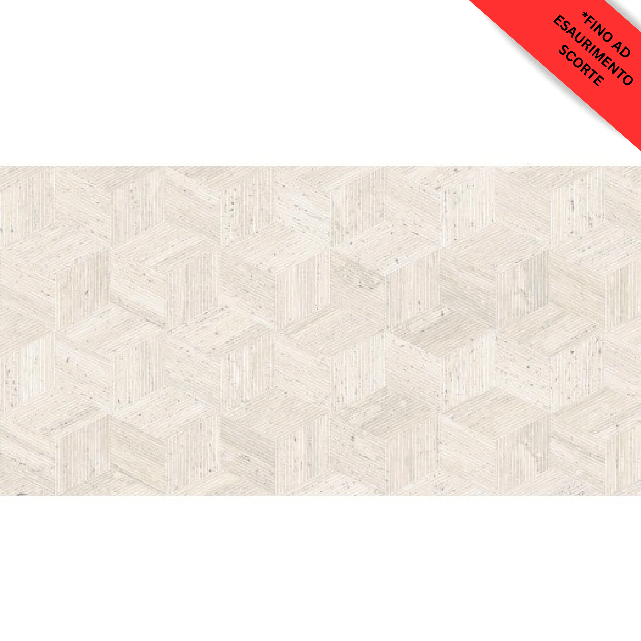 Abk Group Industrie Ceramiche Rettificato 60x120 Cm "Sensi Roma" Cube Ivory 3D Tech