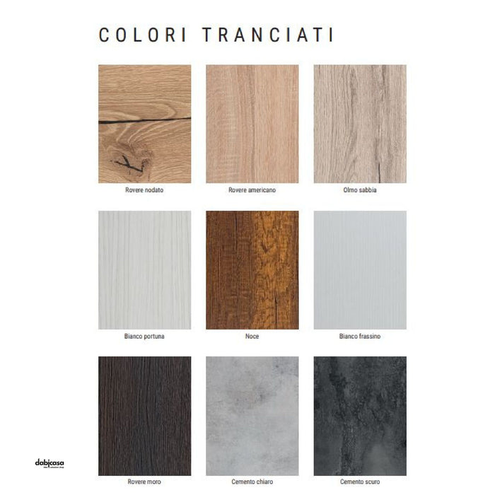 Mobile Bagno Sospeso "Simona" Colore Rovere Americano C/Maniglie Nero Opaco