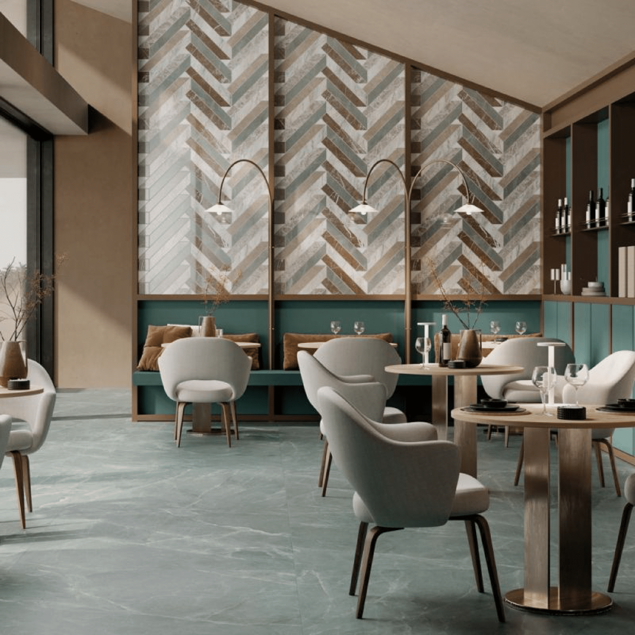 Abk Group Industrie Ceramiche Rettificato 60x120 Cm "Sensi Nuance" Sea Green - Dabicasa