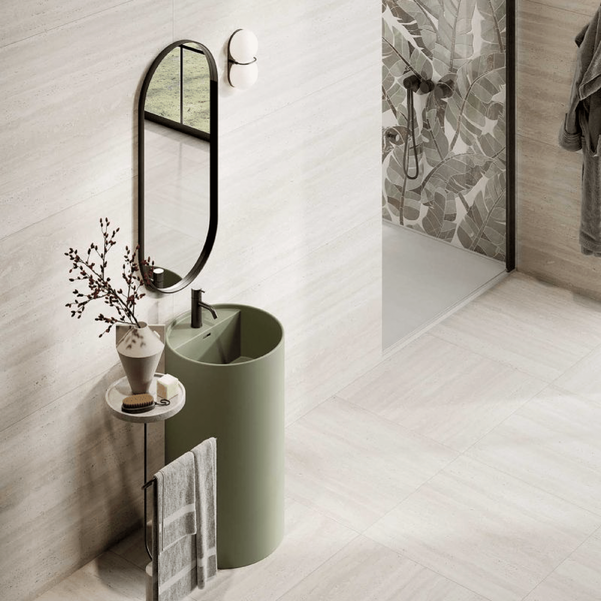 Abk Group Industrie Ceramiche Rettificato 120x120 Cm "Sensi Roma" White Ant.3D