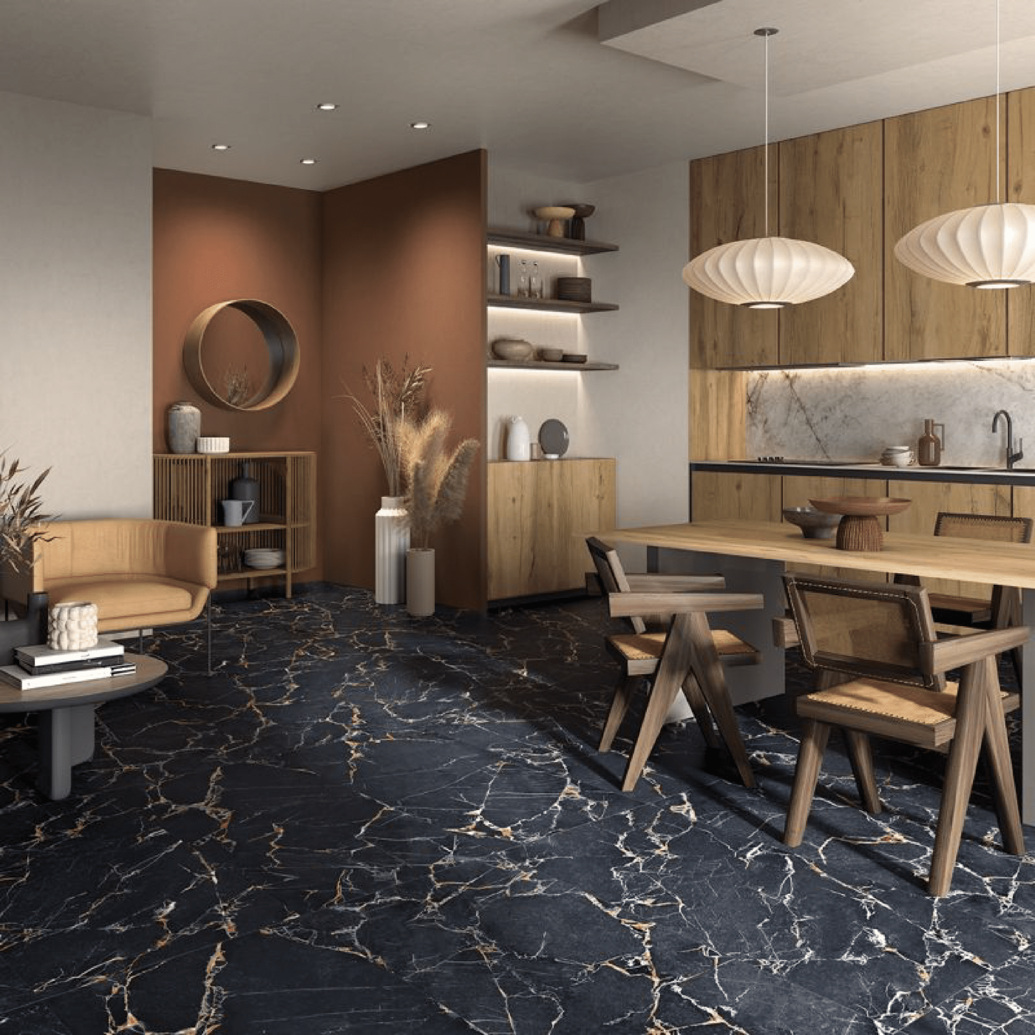 Abk Group Industrie Ceramiche Rettificato 60x120 Cm "Sensi Signoria" Port Gold - Dabicasa