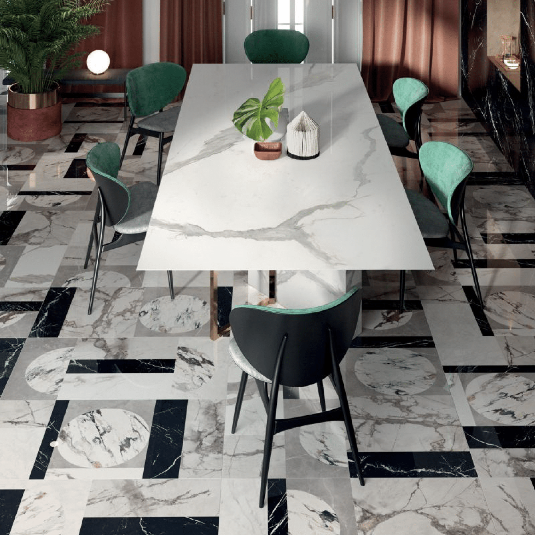 Abk Group Industrie Ceramiche Rettificato 60x120 Cm "Sensi Up" Intarsia Lux - Dabicasa