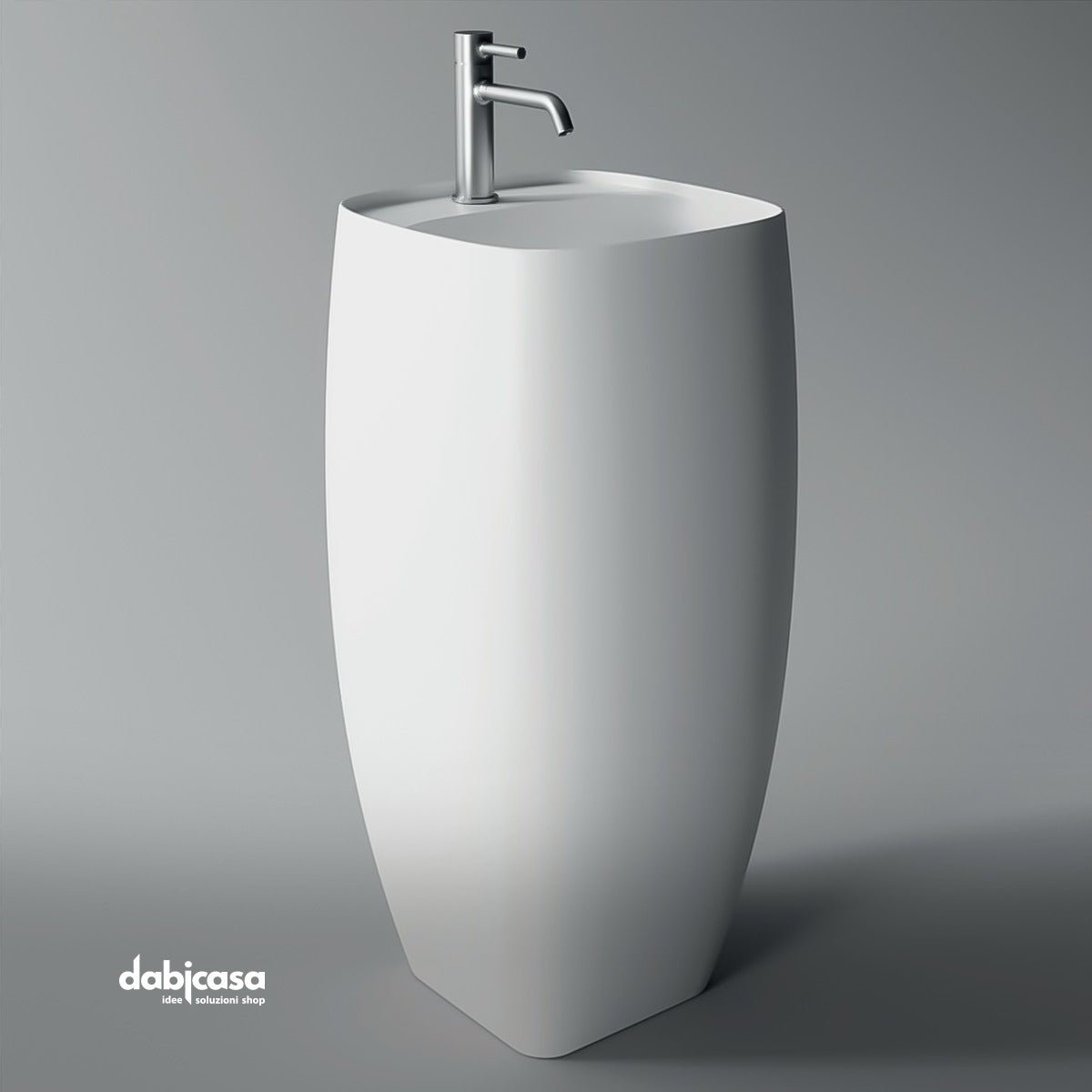 Alice Ceramica " Nur" Lavabo Freestanding Plan Bianco Opaco - Dabicasa