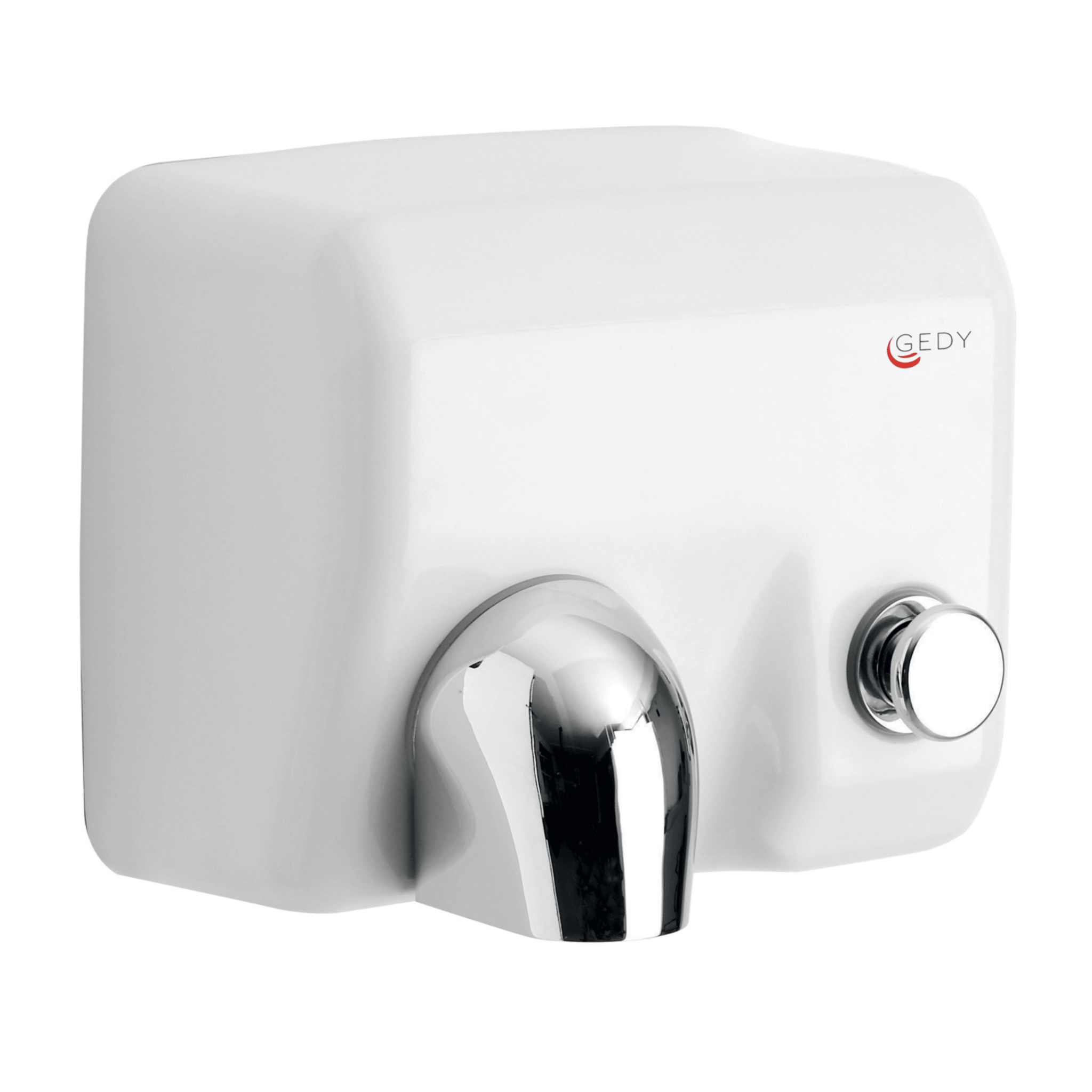 Asciugamani Elettrico a Parete Con Pulsante 2400W Gedy "Burian" Bianco - Dabicasa