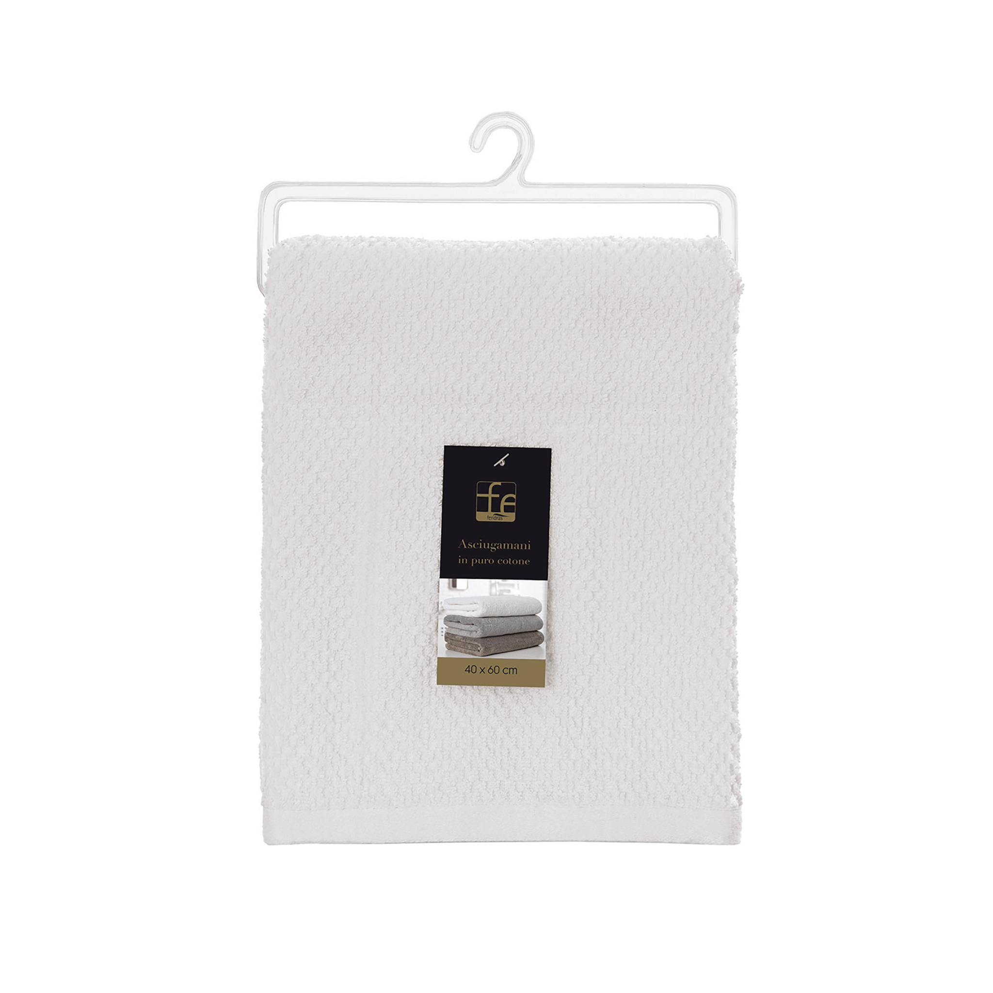 Asciugamano Ospite Per Bagno 40x60 Cm Feridras "Gold" Bianco - Dabicasa