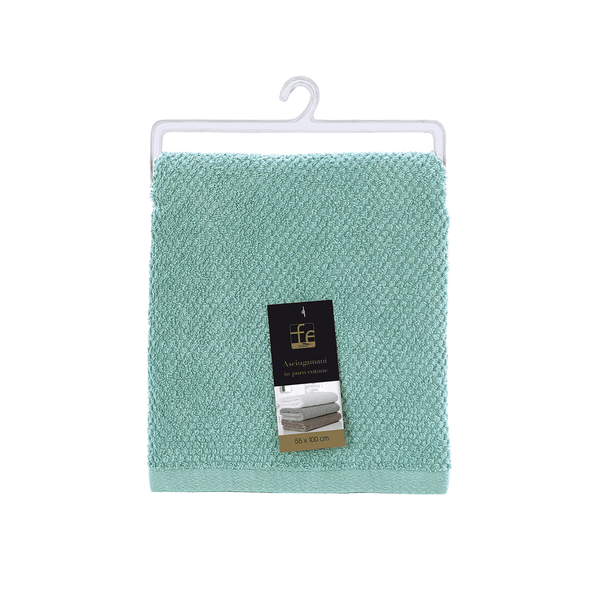 Asciugamano Viso Per Bagno 55x100 Cm Feridras "Gold" Acqua Marina - Dabicasa