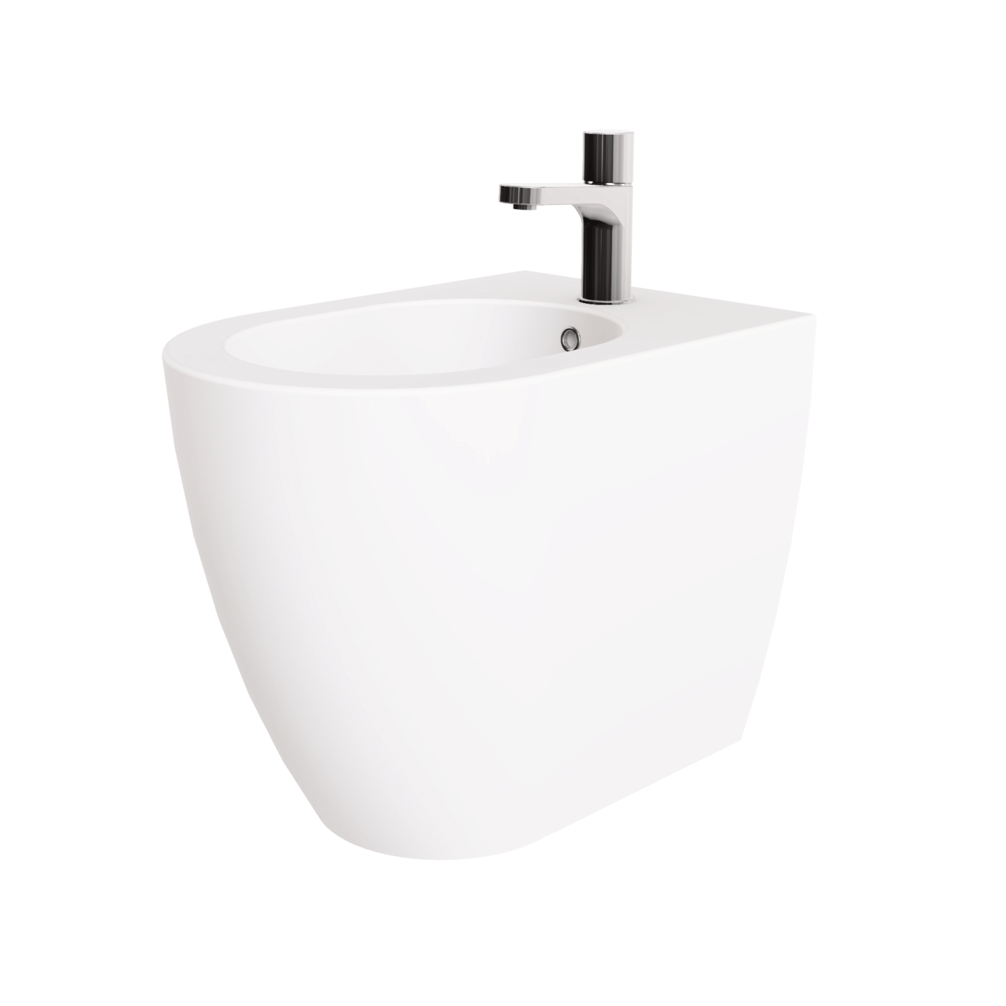 Azzurra Ceramica "Comoda" Bidet Da Terra FiloMuro Bianco Lucido - Dabicasa