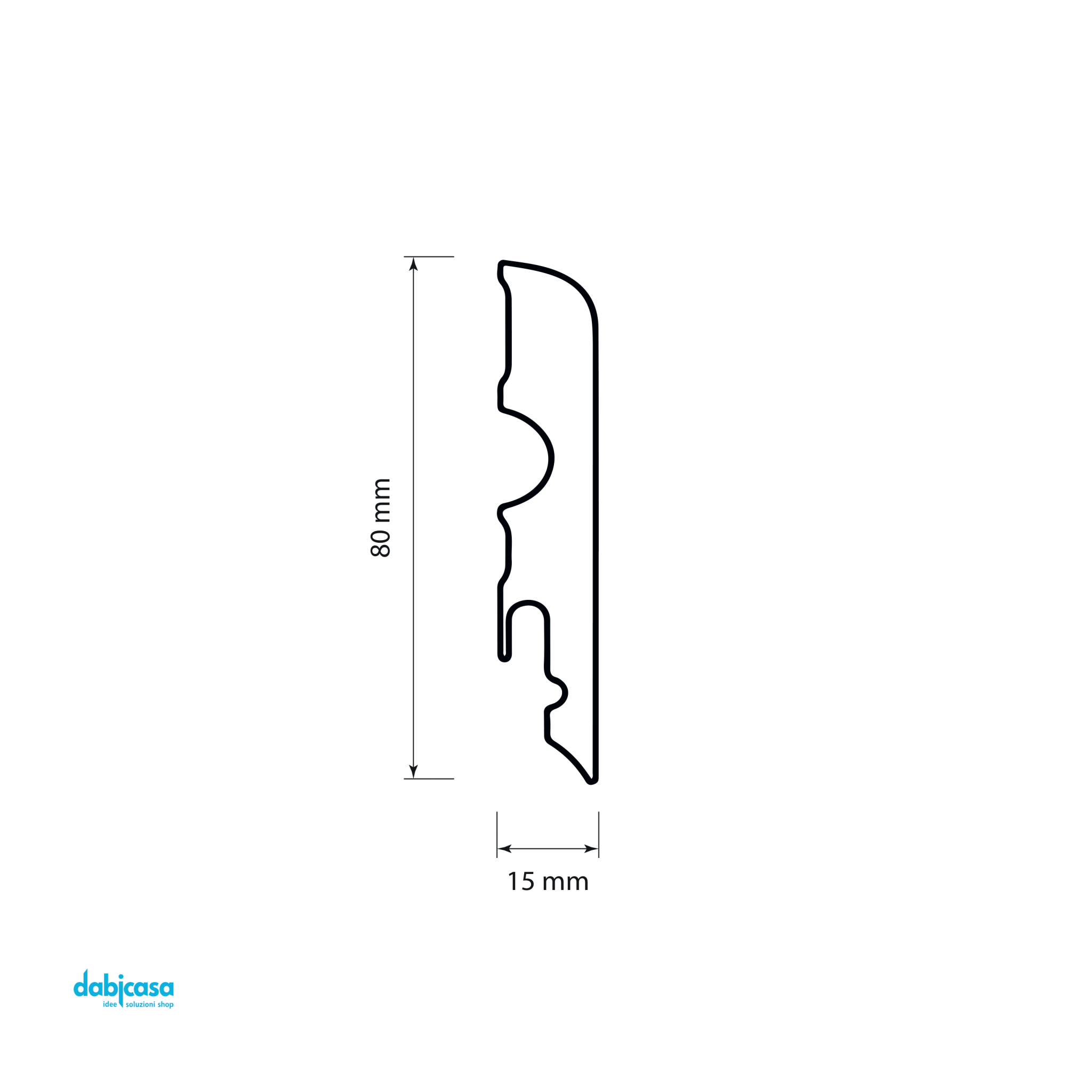 Battiscopa In Hdf "Natura AC5" Selge L 280 Cm - Dabicasa