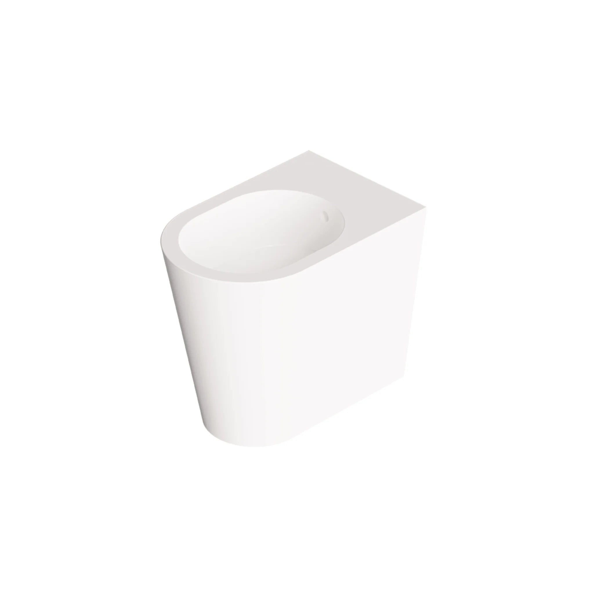 Bidet a Terra Alice Ceramica "Hide Round" Bianco Lucido - Dabicasa