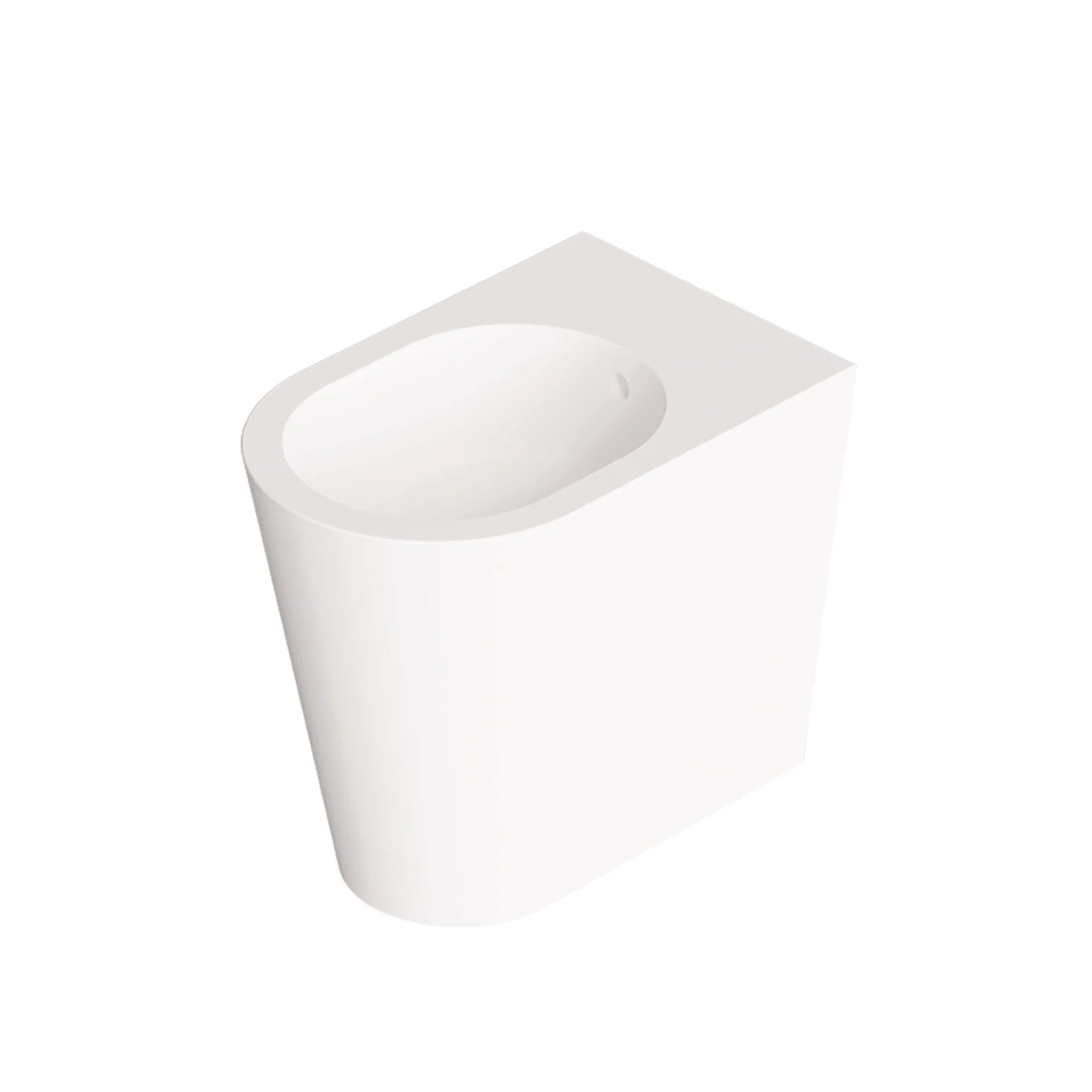 Bidet a Terra Alice Ceramica "Hide Round" Bianco Opaco - Dabicasa