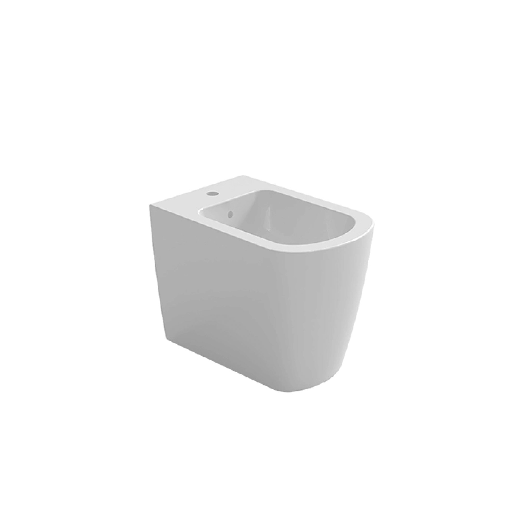 Bidet a Terra Azzurra Ceramica "Aurea" Bianco Lucido - Dabicasa