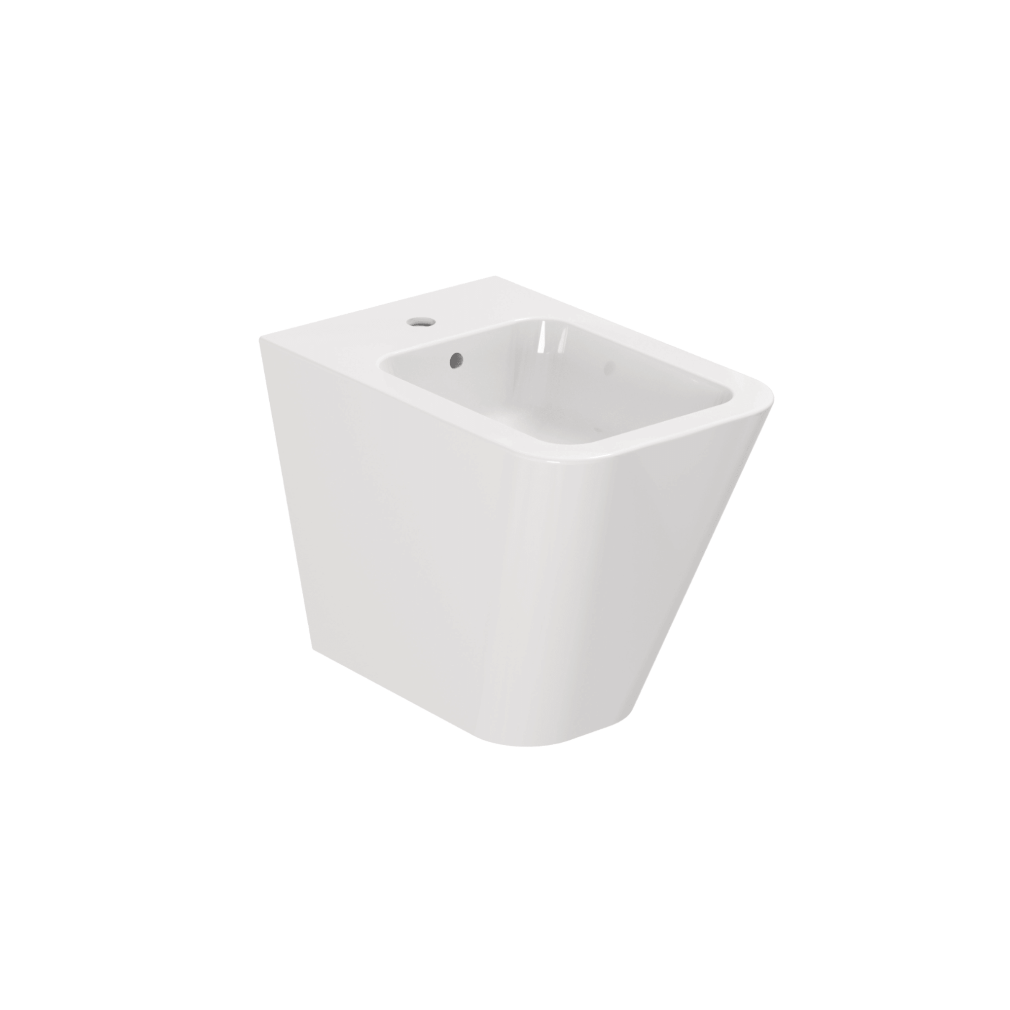 Bidet a Terra Azzurra Ceramica "Build" Bianco Lucido - Dabicasa