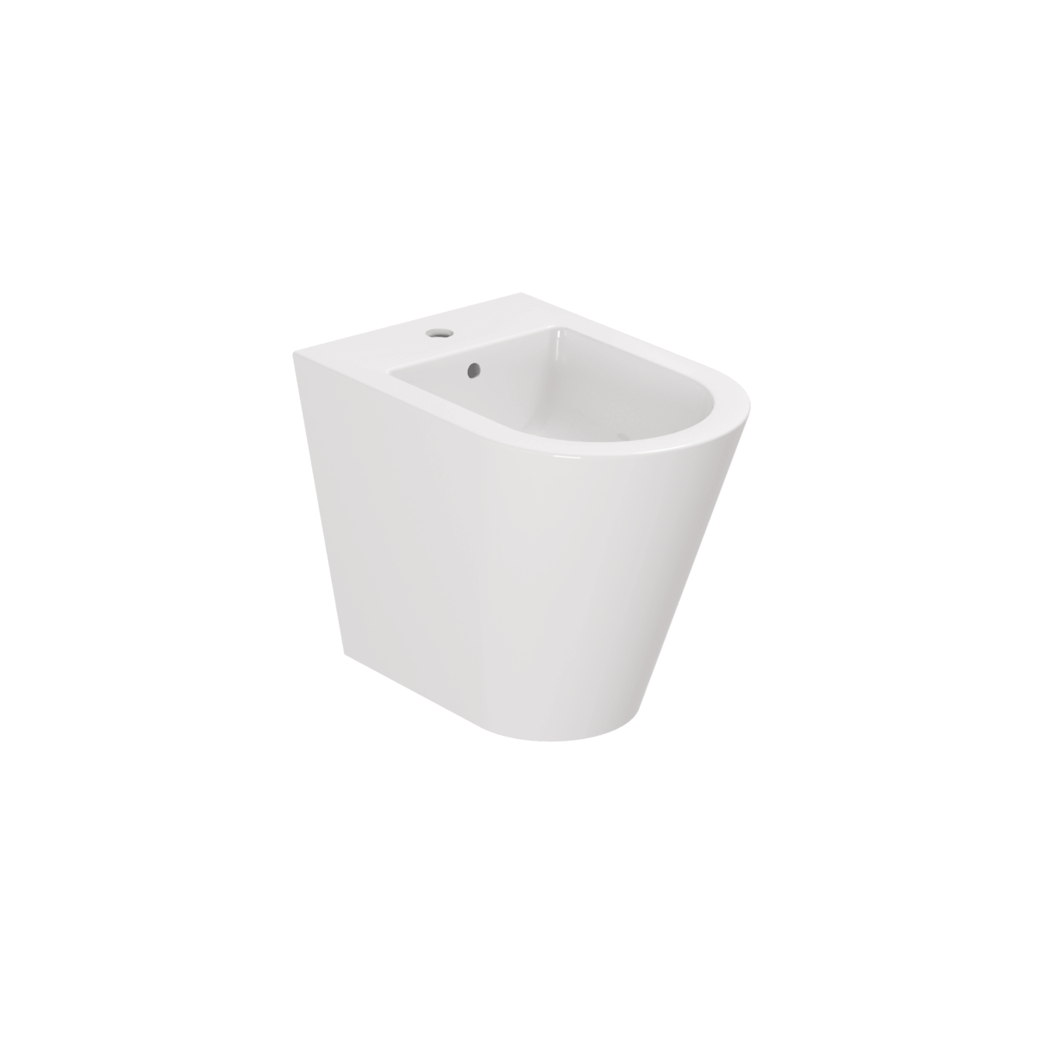 Bidet a Terra Azzurra Ceramica "Forma" Bianco Lucido - Dabicasa