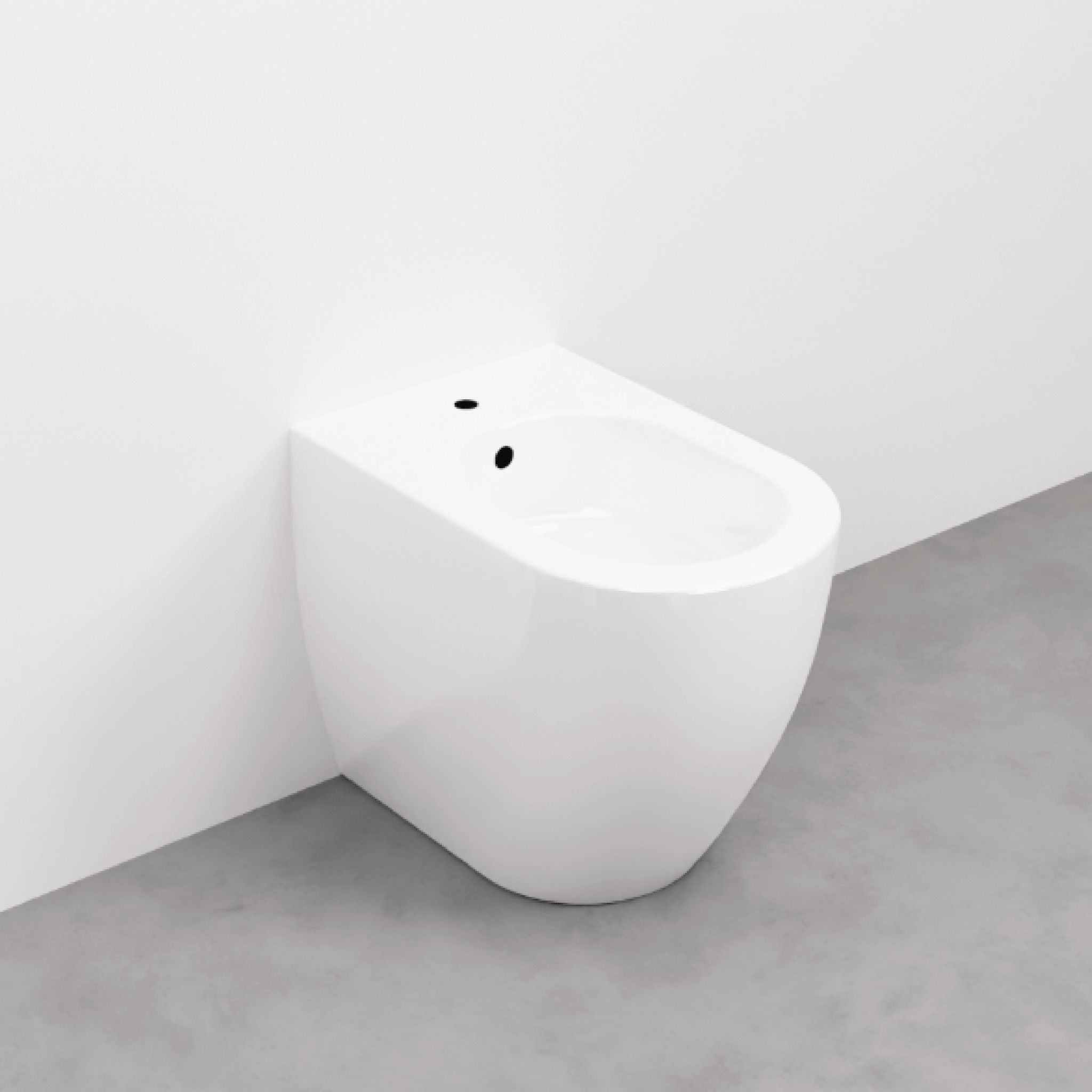 Bidet a Terra Ceramica Cielo "Smile 53" Bianco Lucido - Dabicasa