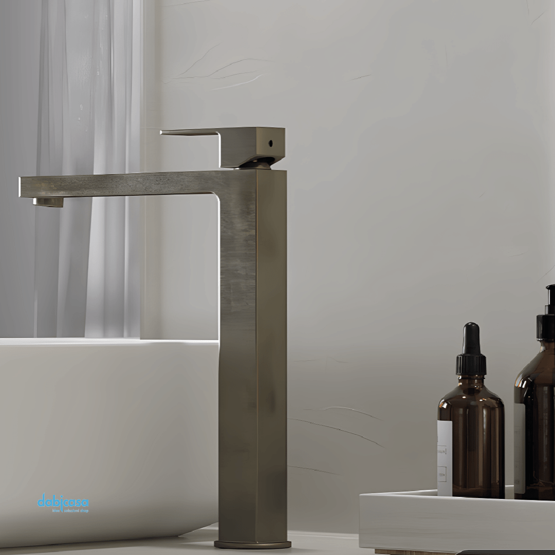 Bongio "Line" Miscelatore Lavabo Alto Con Scarico Click - Clack - Dabicasa