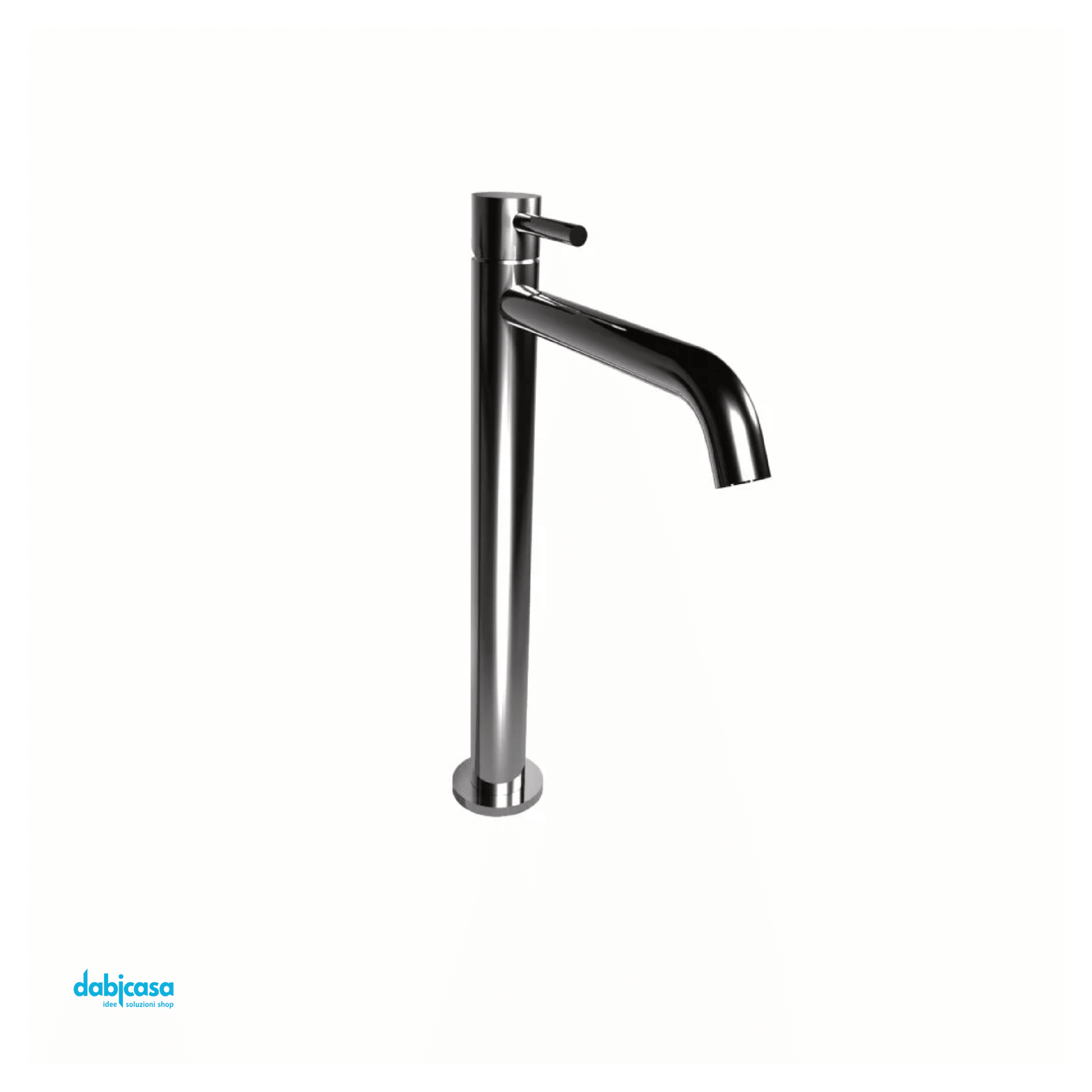 Bongio "On" Miscelatore Lavabo Alto Con Piletta Click - Clack Cromo Lucido - Dabicasa