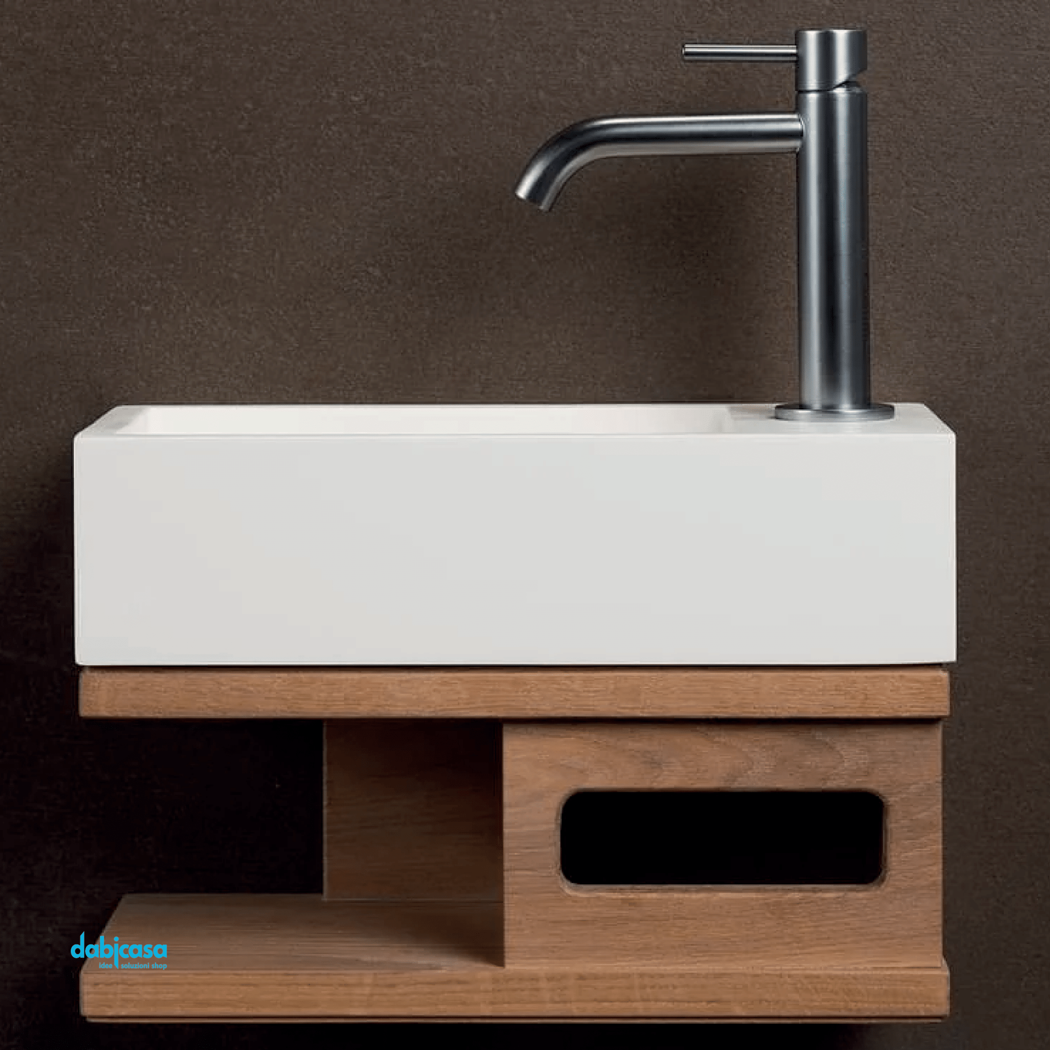 Bongio "On" Miscelatore Lavabo Con Piletta Click - Clack Cromo Lucido - Dabicasa